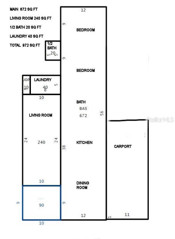 Layout and size of home