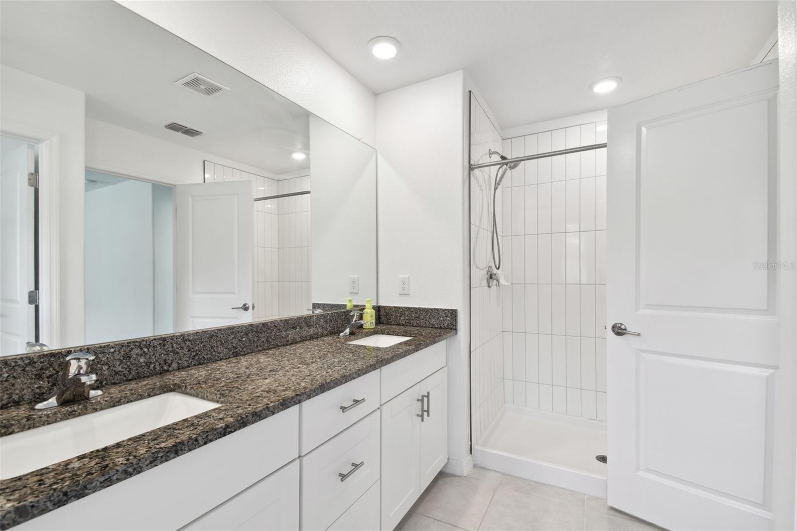 MASTER BATHROOM WITH DOUBLE SINK & SHOWER