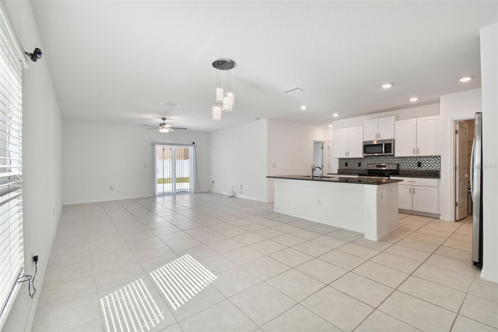 LIVING ROOM & KITCHEN AREA