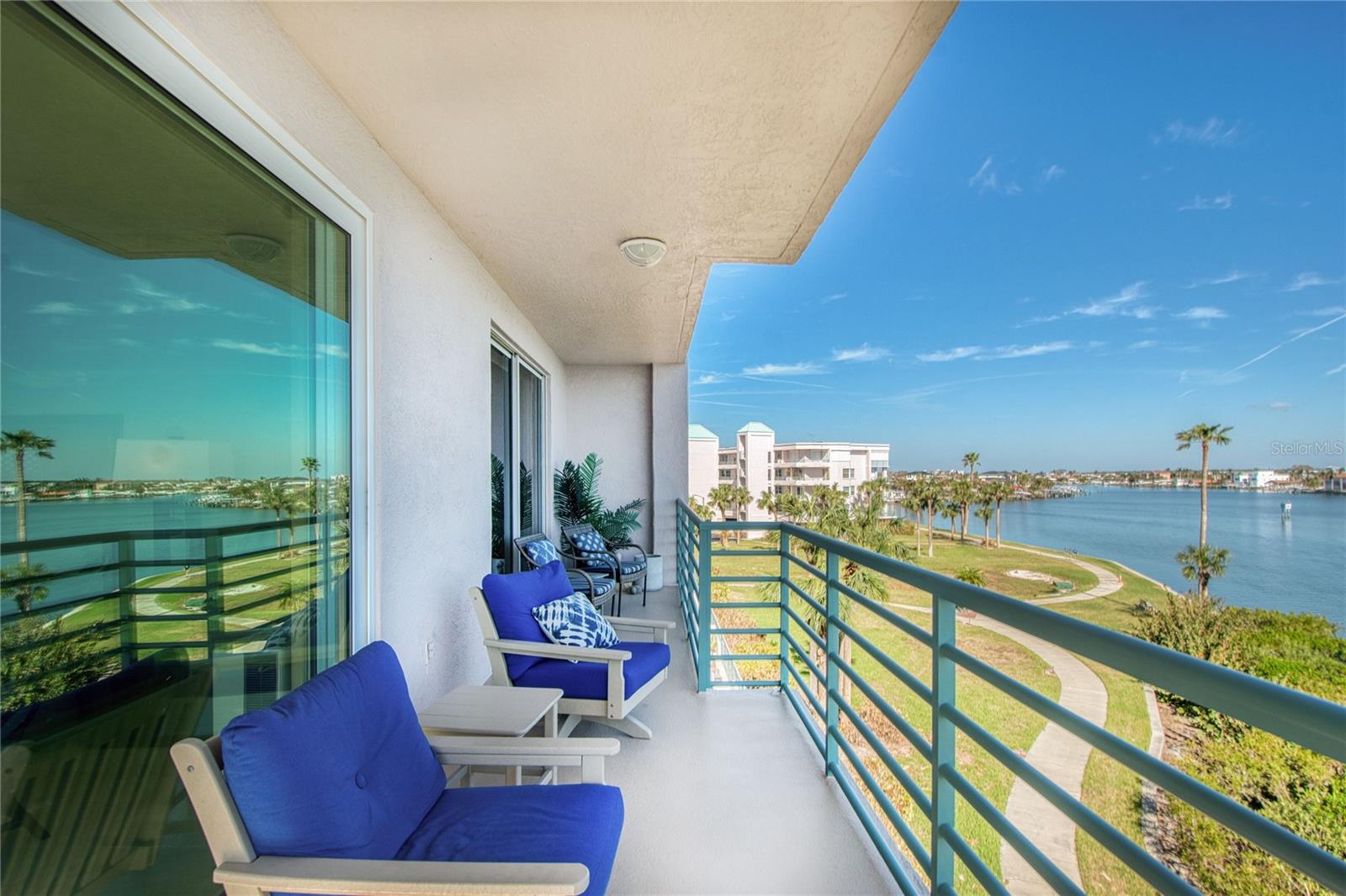 Balcony off living room and primary bedroom