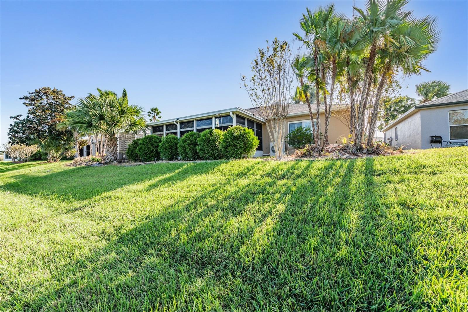 Large backyard with landscaped beds even in the backyard!