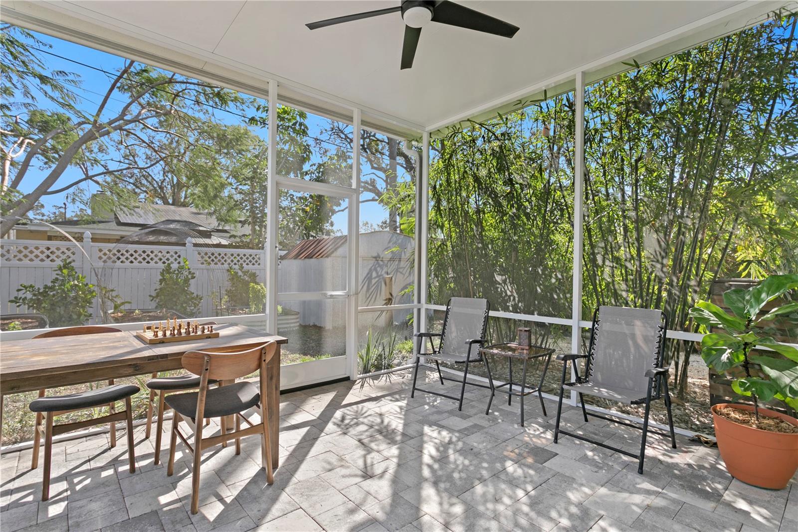 Screened patio