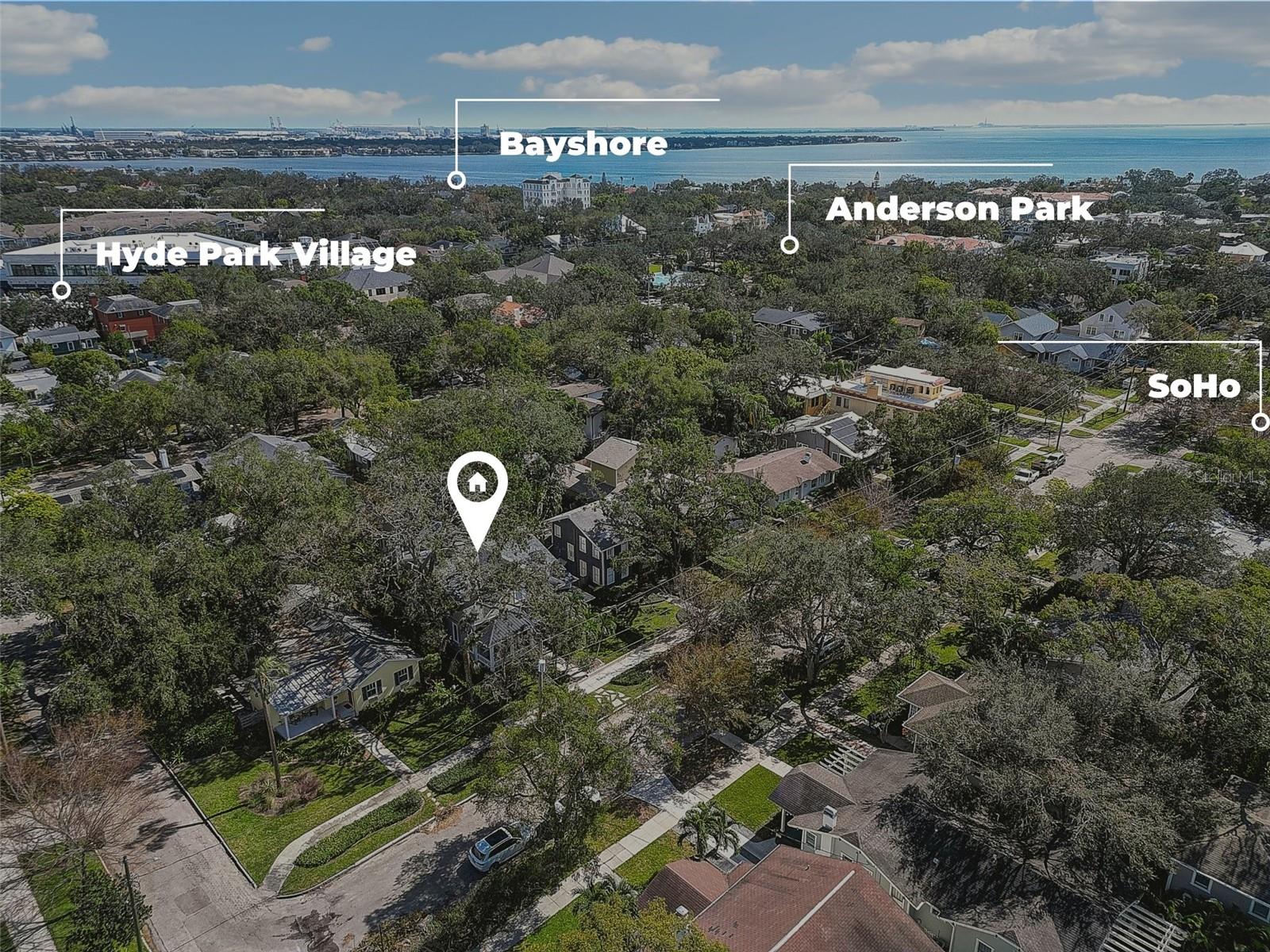 Hyde Park Village .25 Miles | SoHo .5 Miles | Bayshore Blvd .5 Miles