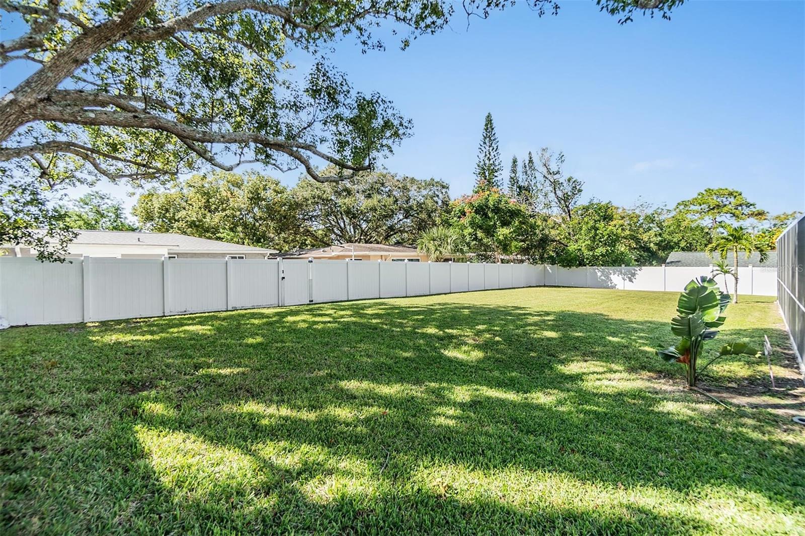 Large fenced in back yard