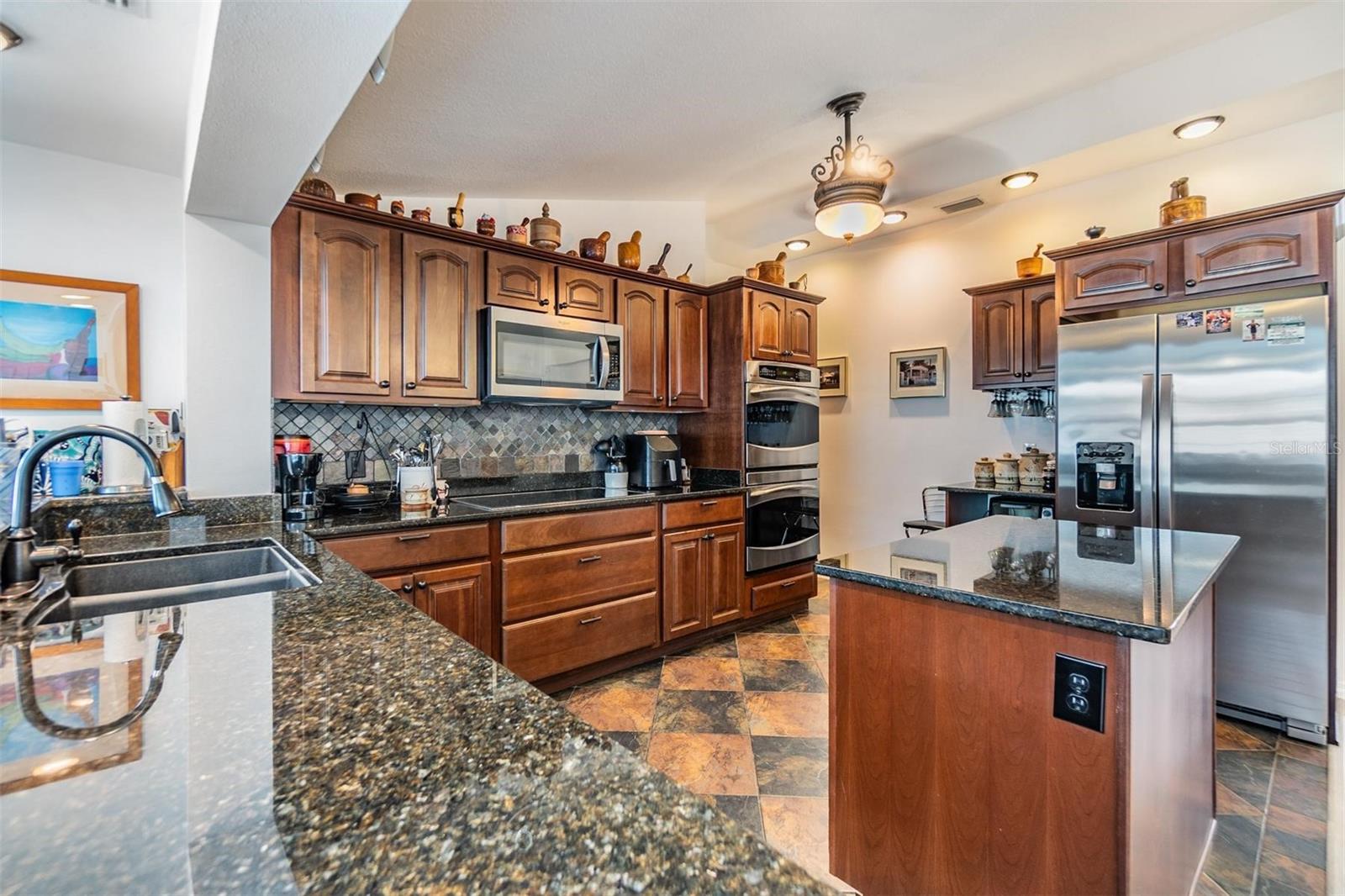 Kitchen with granite counters