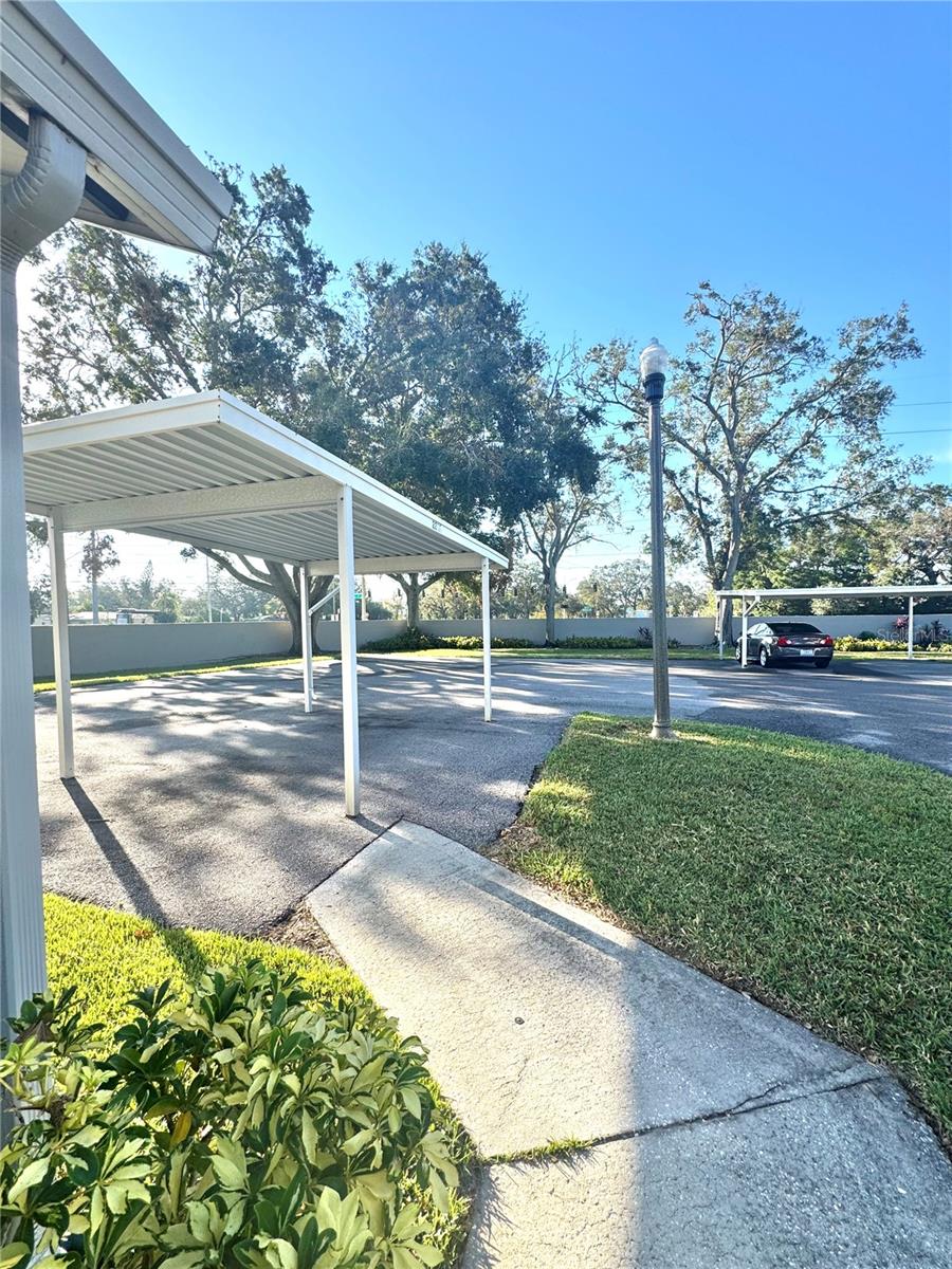 Your private carport with additional guest parking