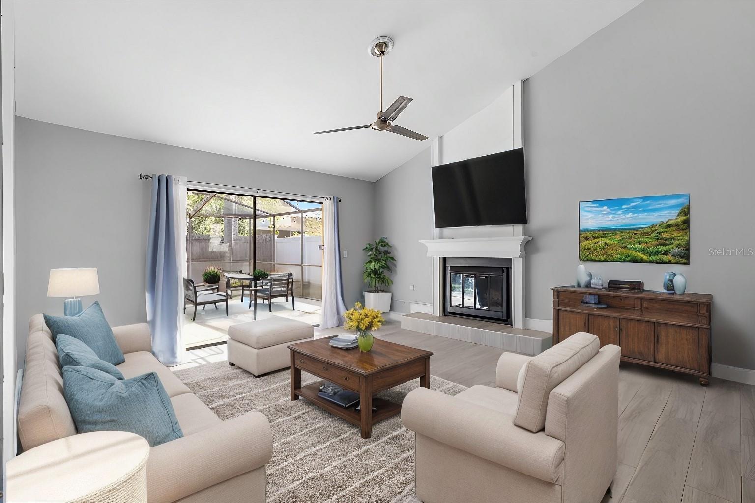 Virtual staged Family room