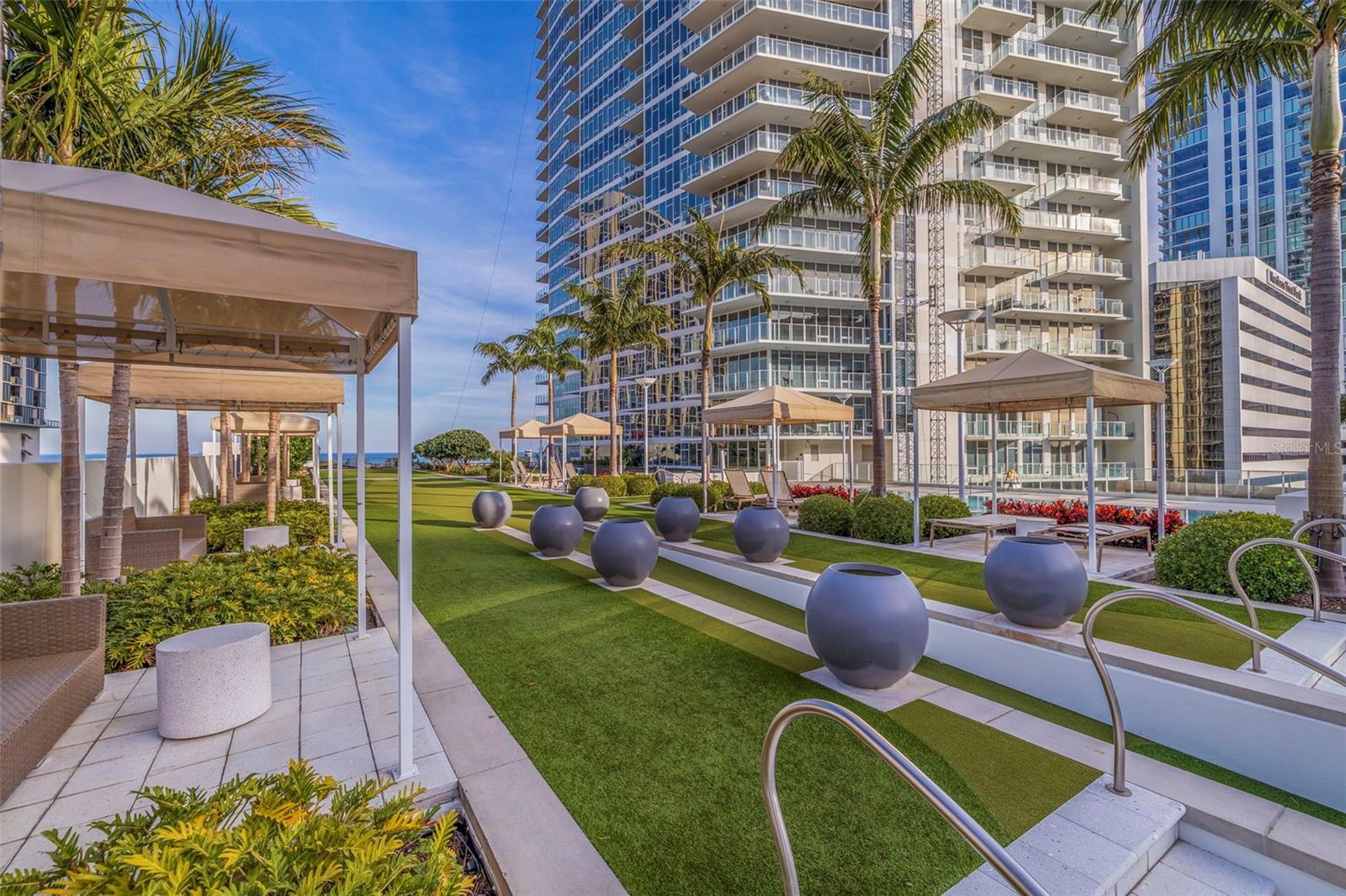 Cabanas in the Pool Area