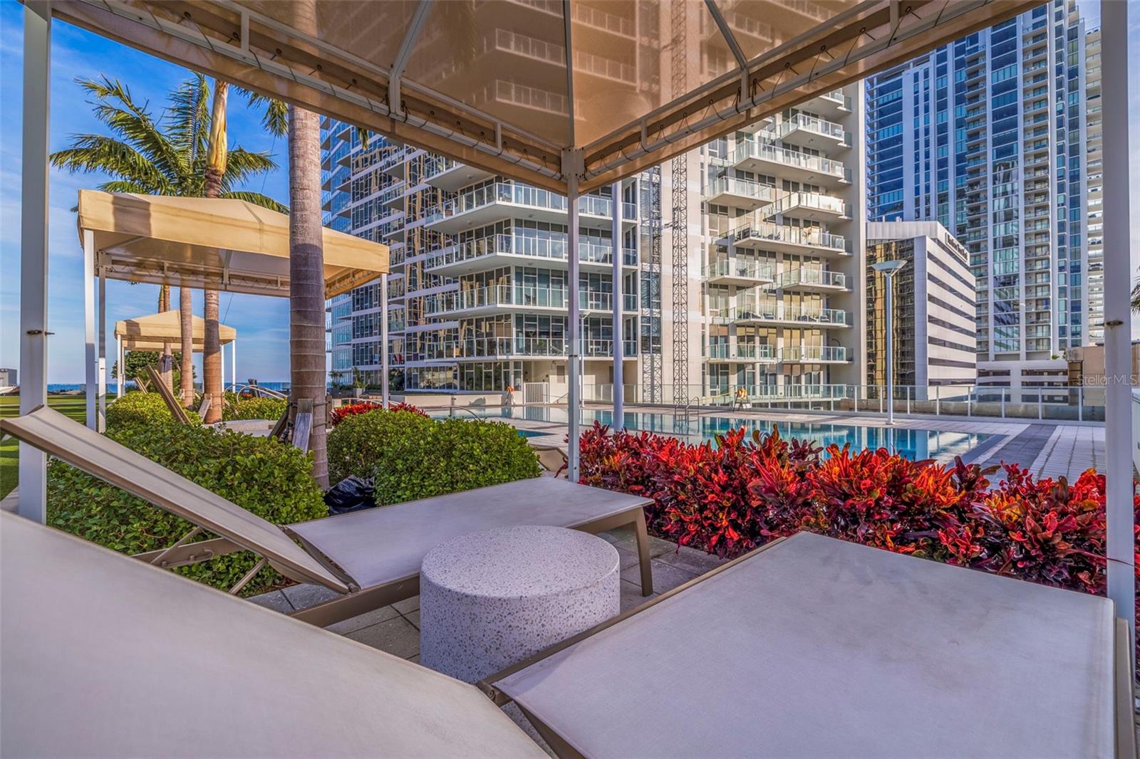 Cabanas in the Pool Area