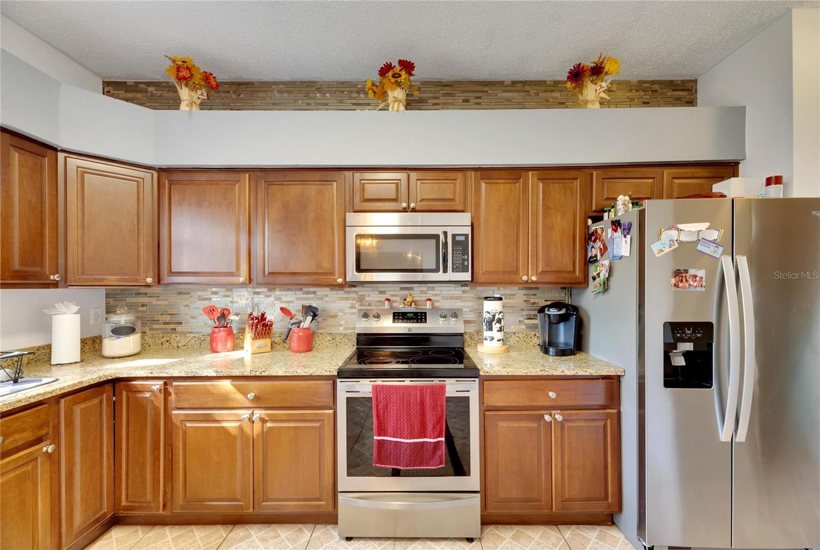 Solid Wood Cabinets, Granite Countertop, Closet Pantry