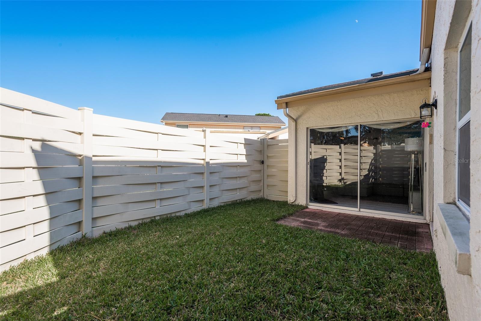 Sliding doors to the back yard.