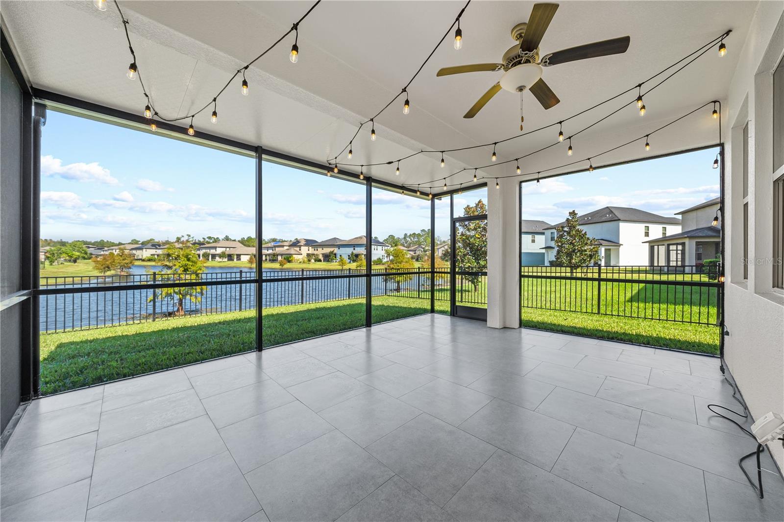 Screened in Patio with Water View