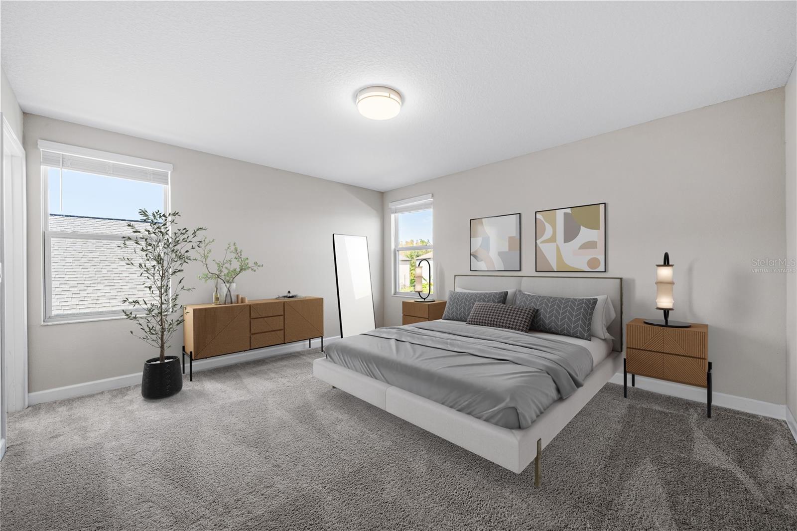 Virtually Staged Bedroom