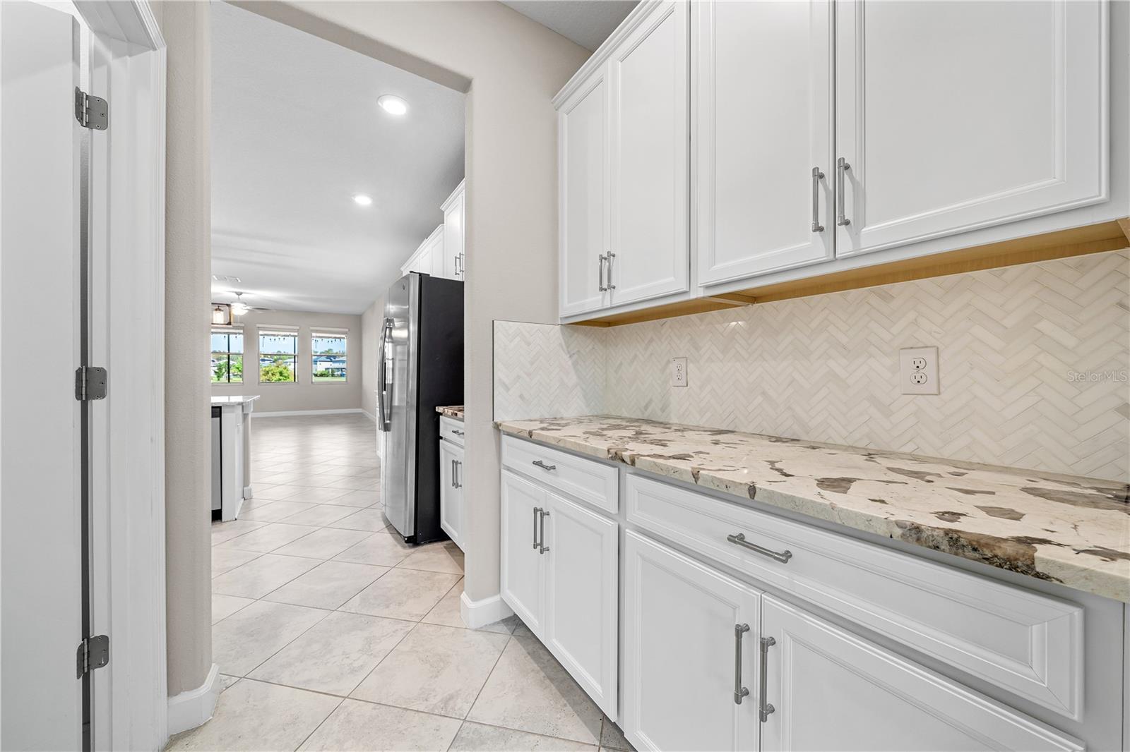 Butlers Pantry Between Dining Room and Kitchen