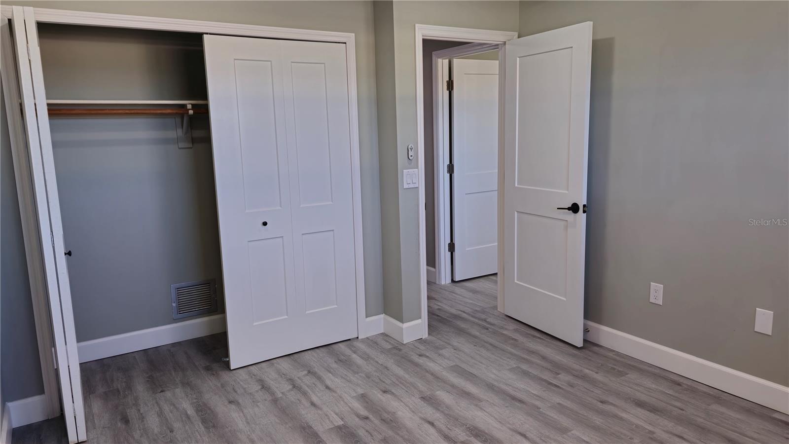 Double closet in the guest room