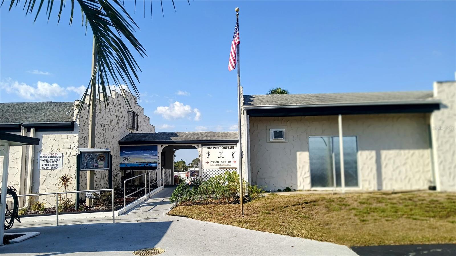 Clubhouse where many activities take place, and where the pool is located.