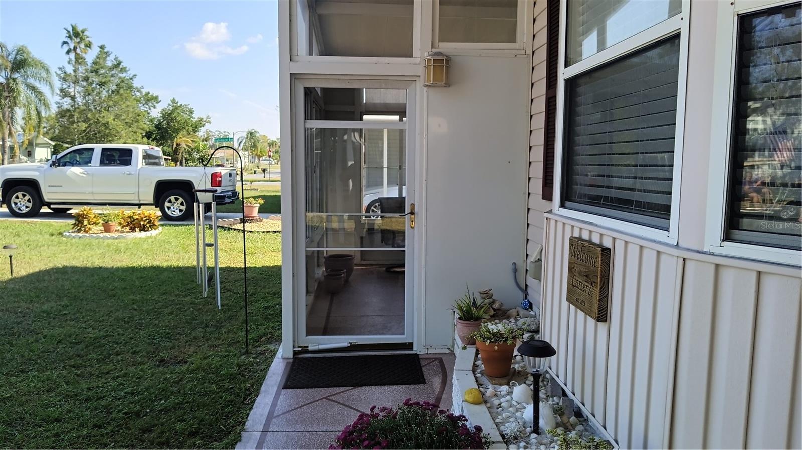 Entrance to the enclosed front porch