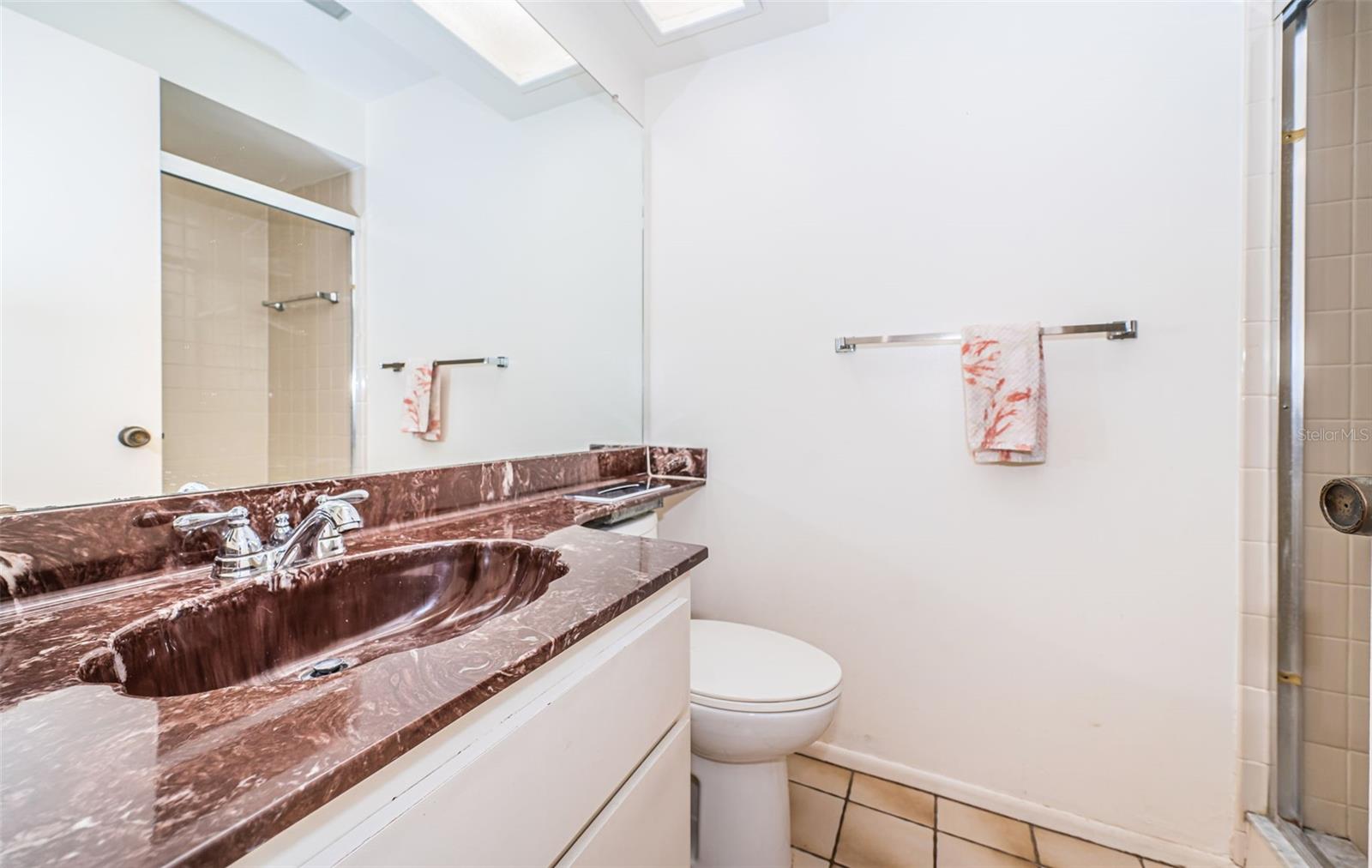 Primary bathroom with walk in shower