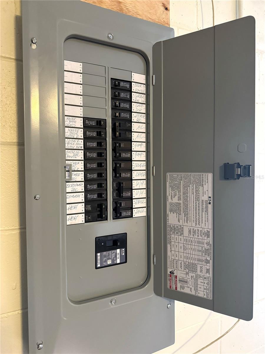 Updated electrical panel.