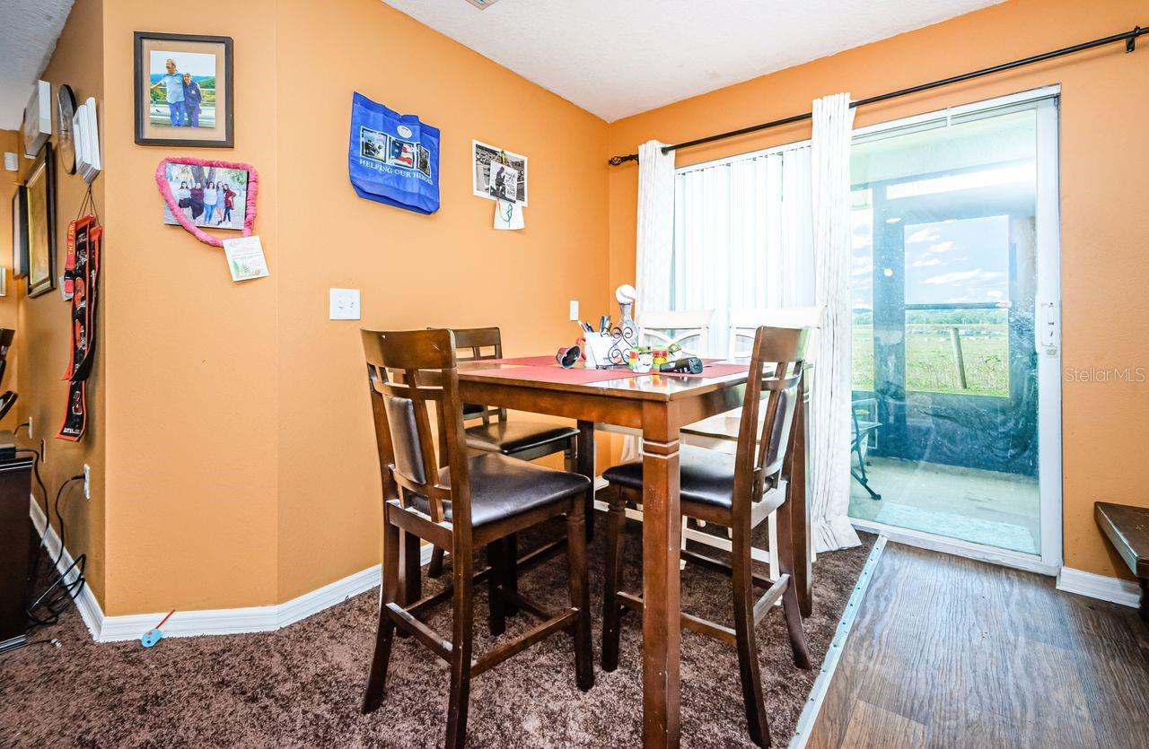 Dining area with a view to the outdoors