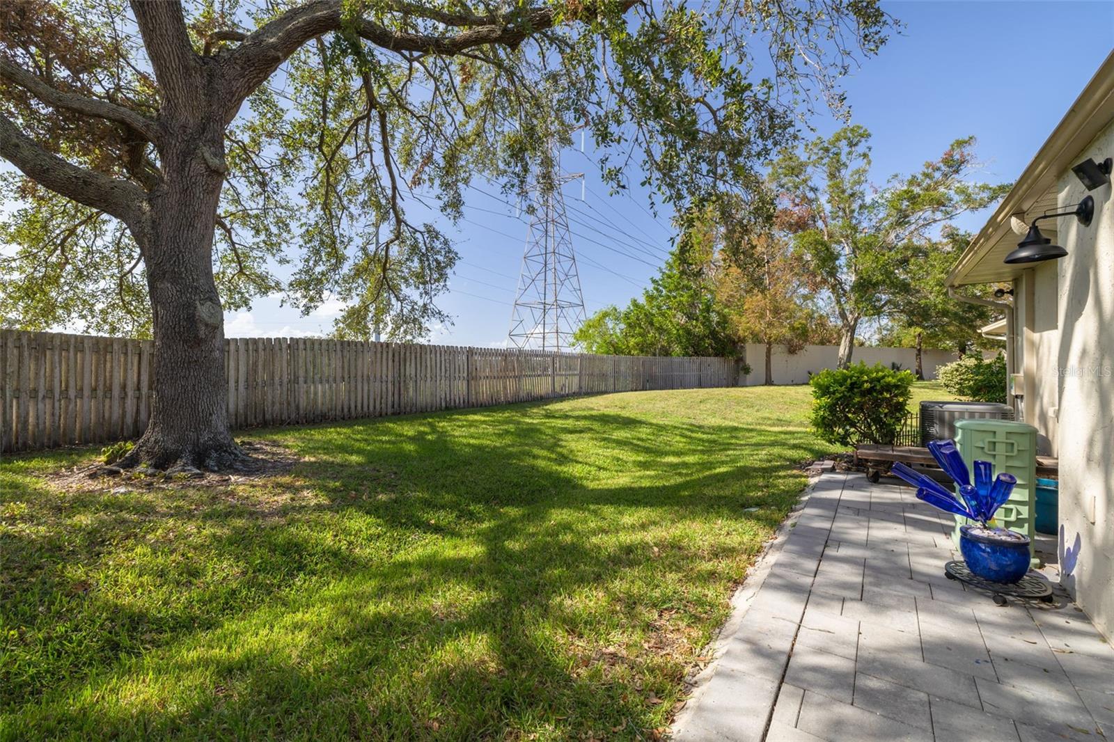 View of Rear Patio with Paver Tile