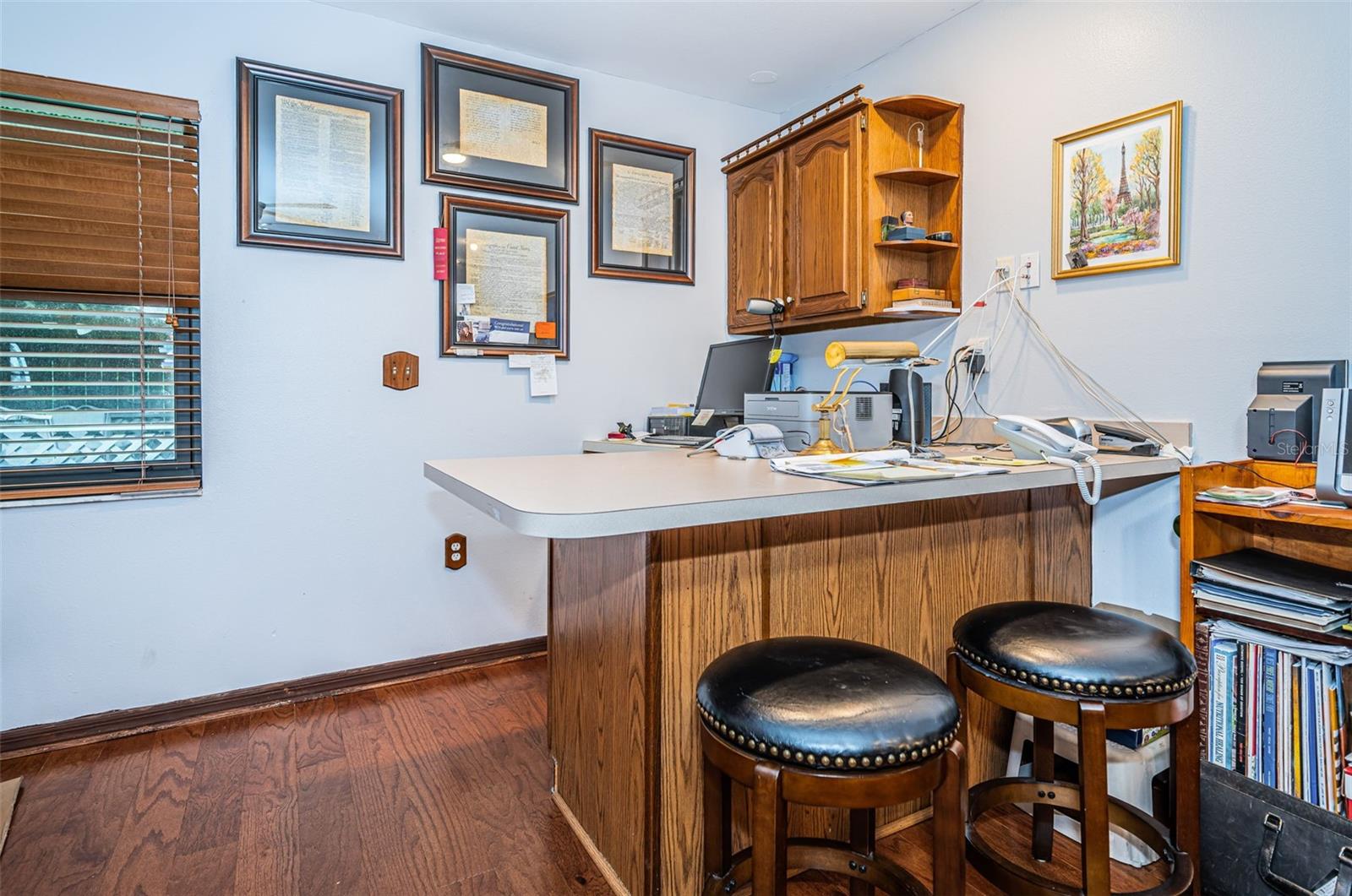 Wet Bar currently being used as an office.