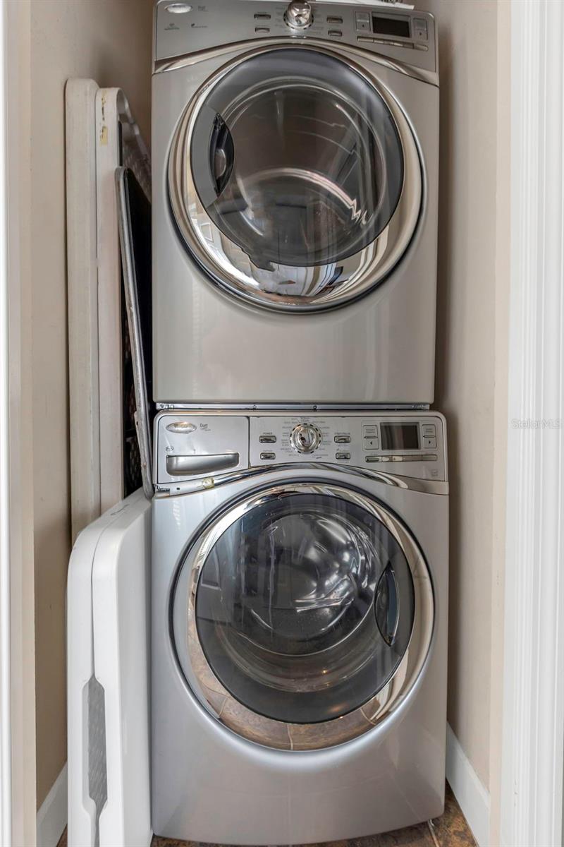 Laundry closet in the in law suite