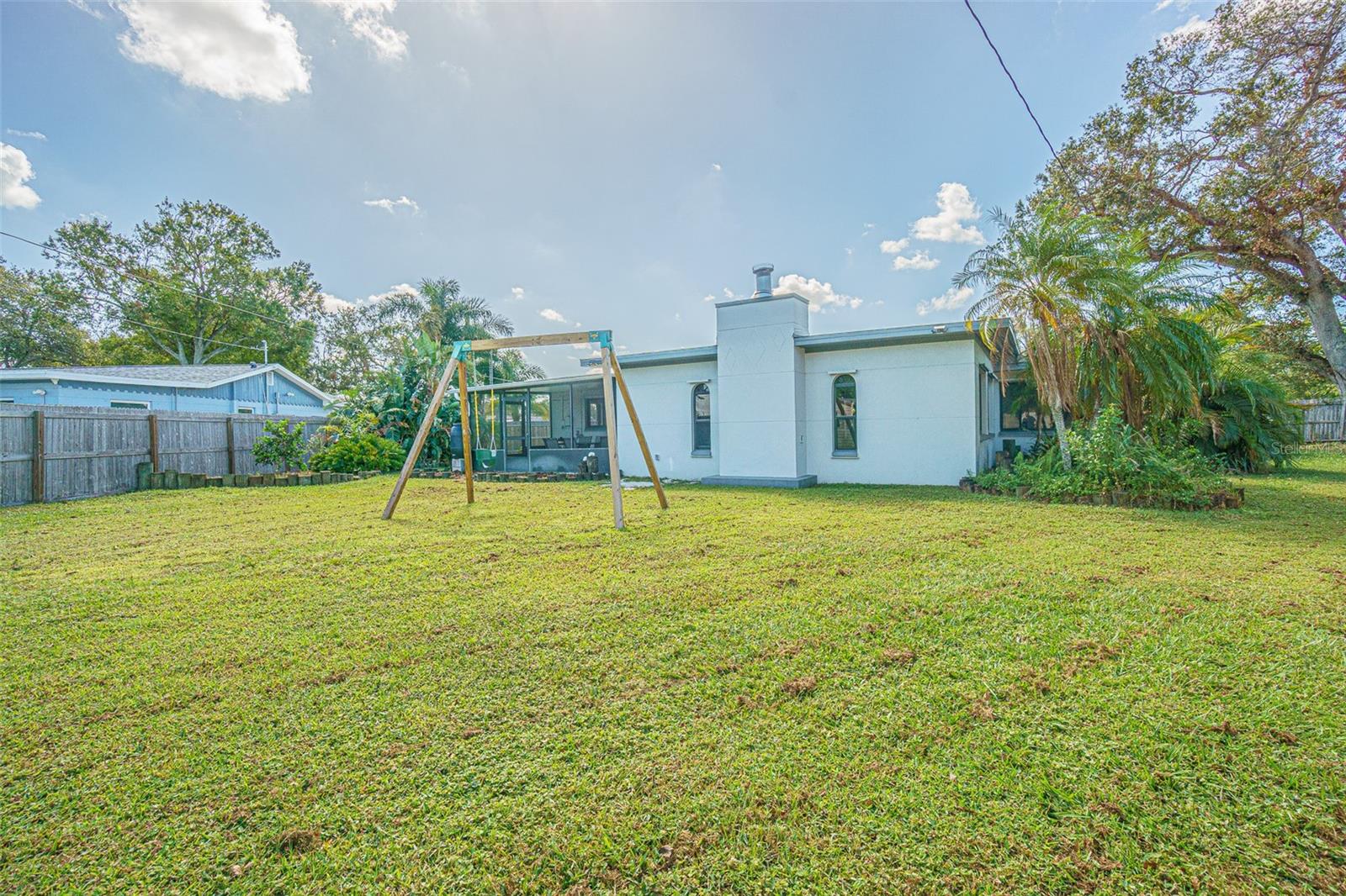 Rear view of home.