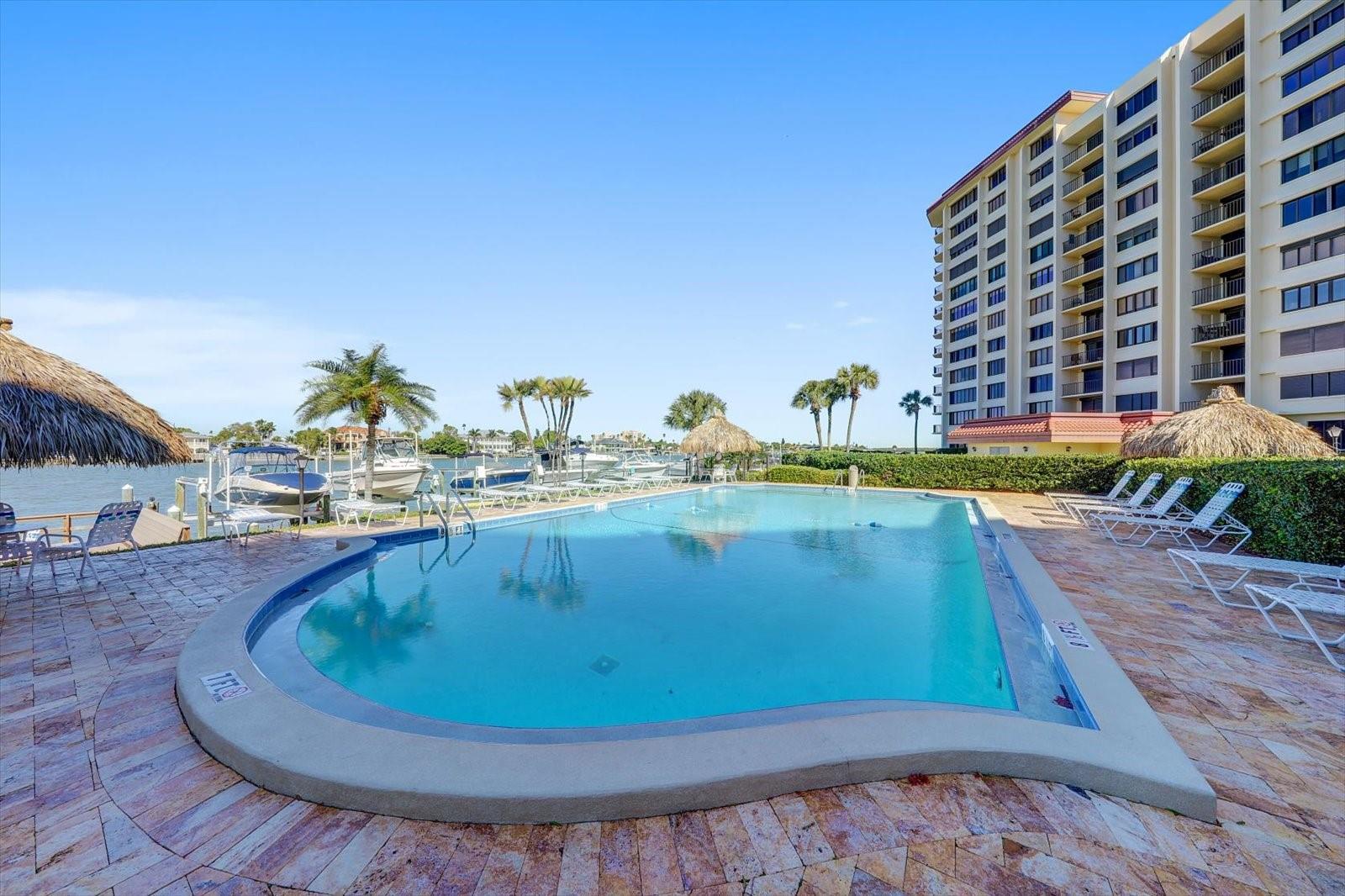 Heated waterside pool