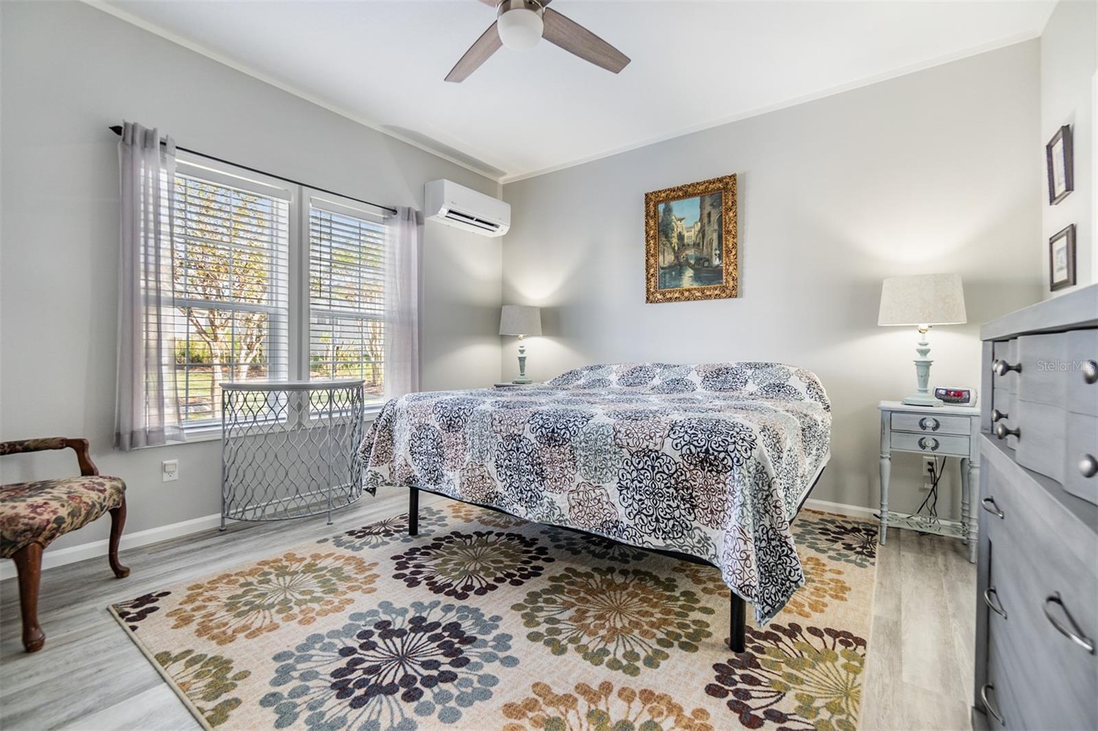 Primary bedroom with oversized closet!