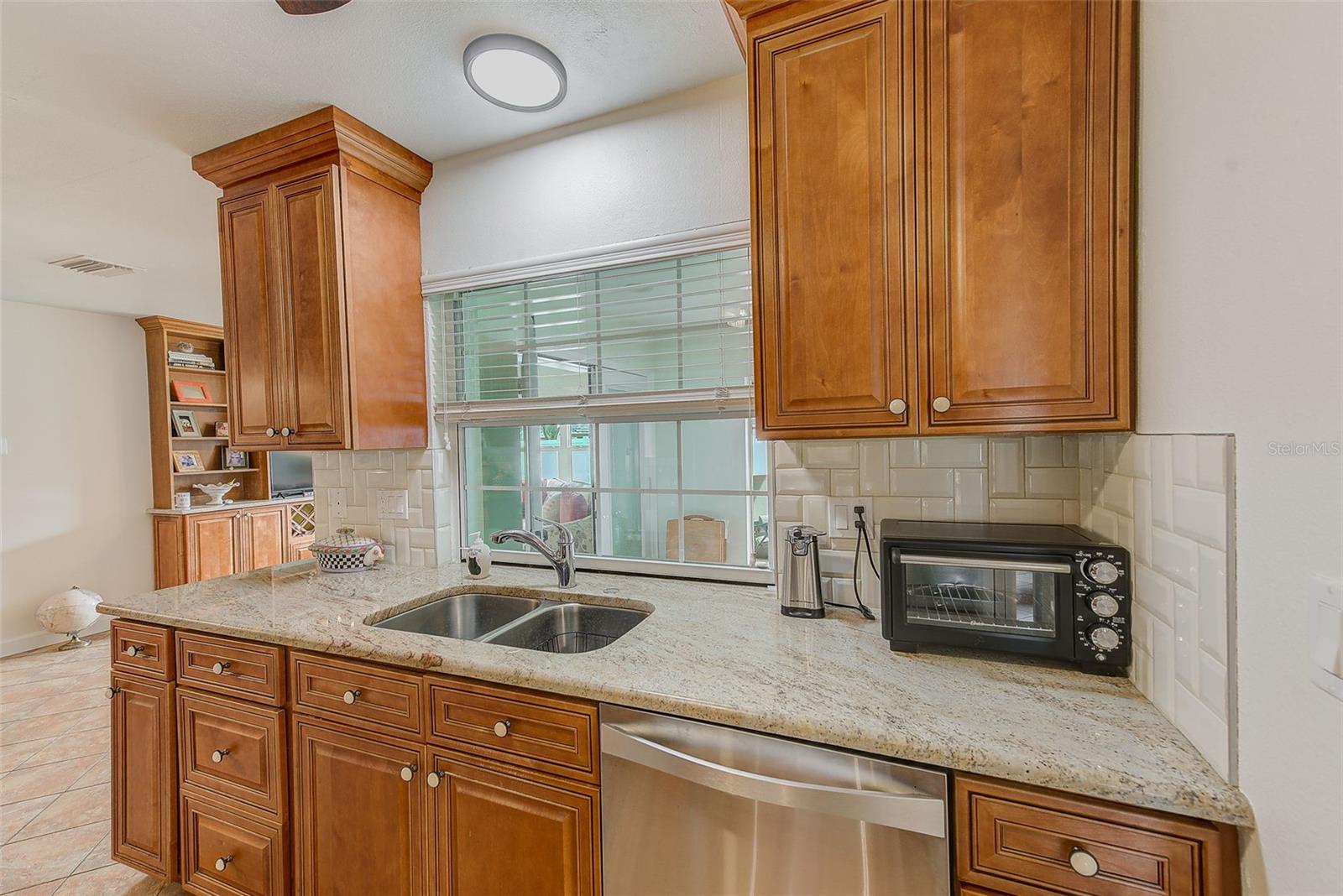 View of pass through window in kitchen