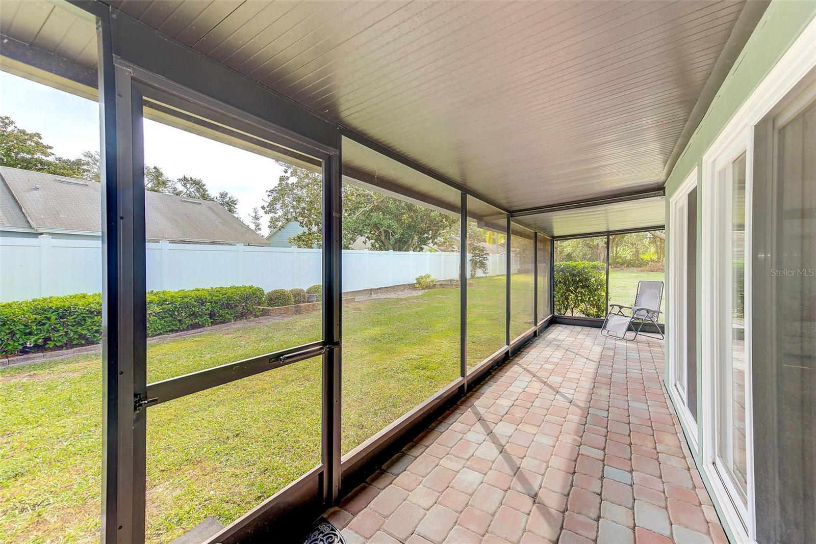 View of screened porch