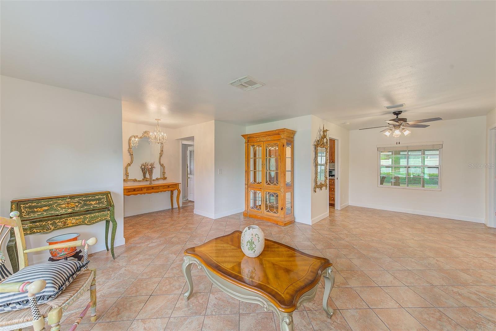 View of living room/dining room