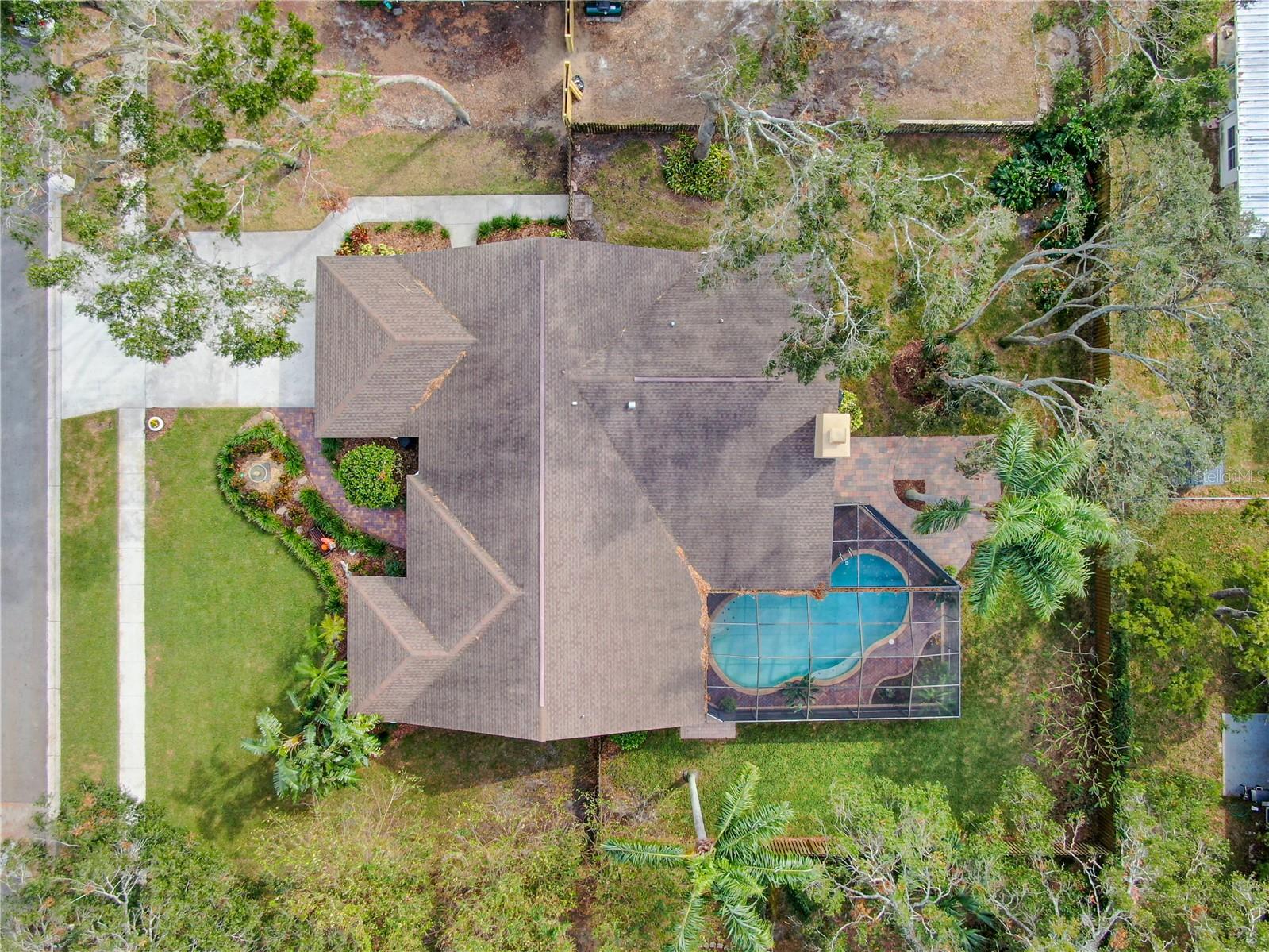 Aerial View of home and property.