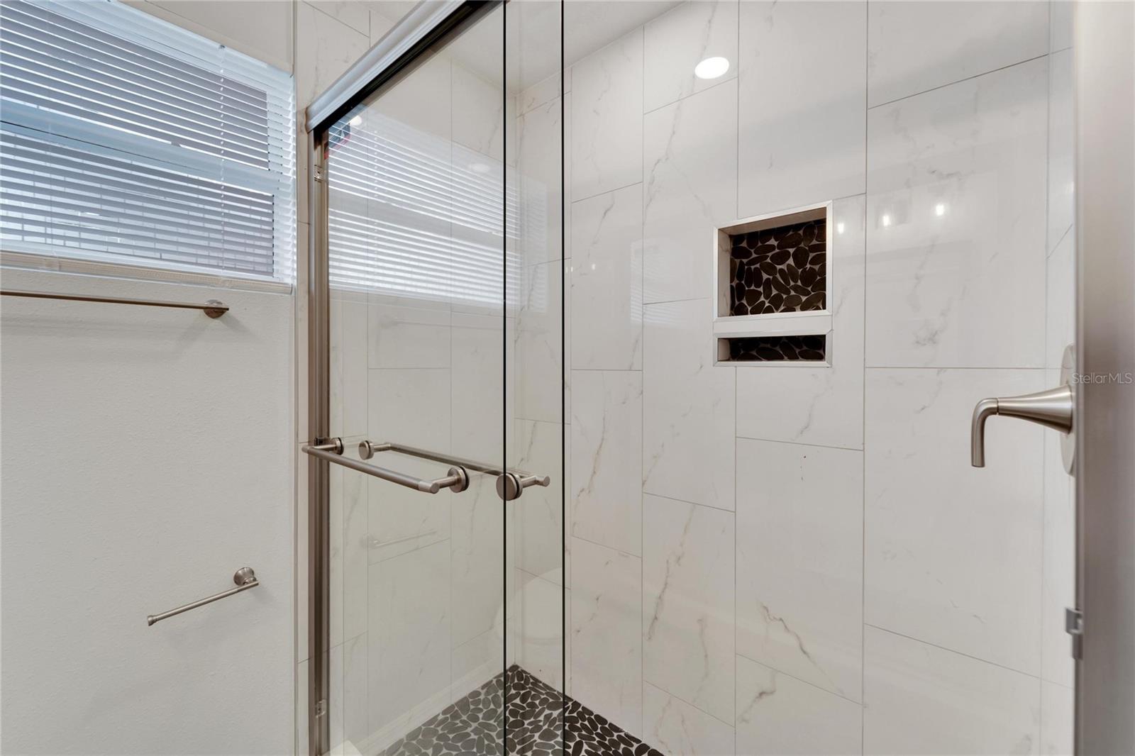 2nd bathroom with new shower and vanity.