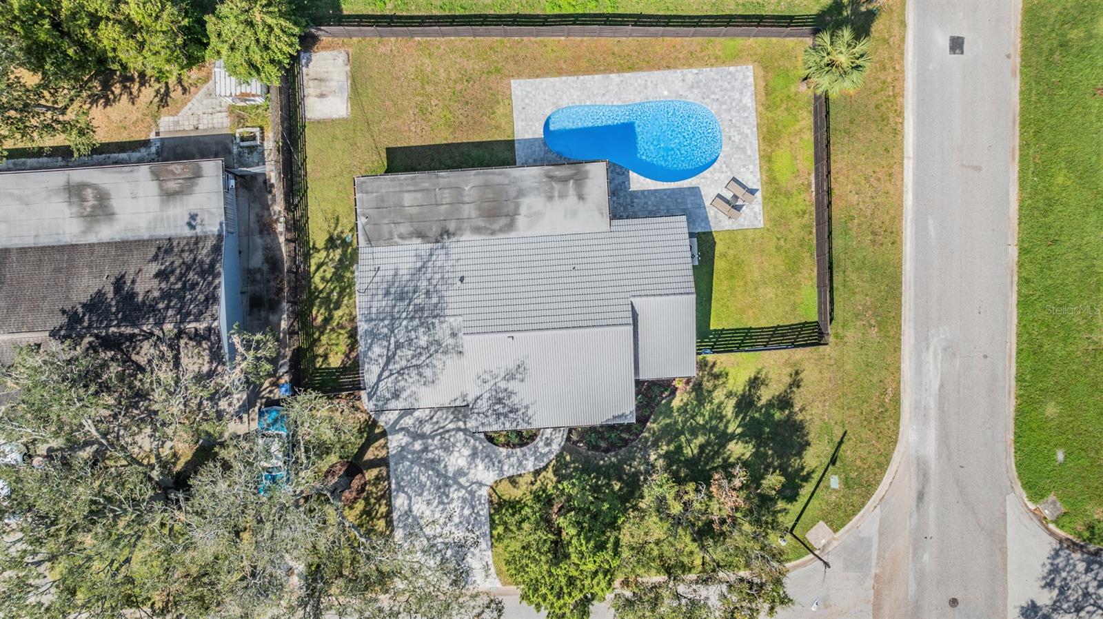 Ariel view of the property