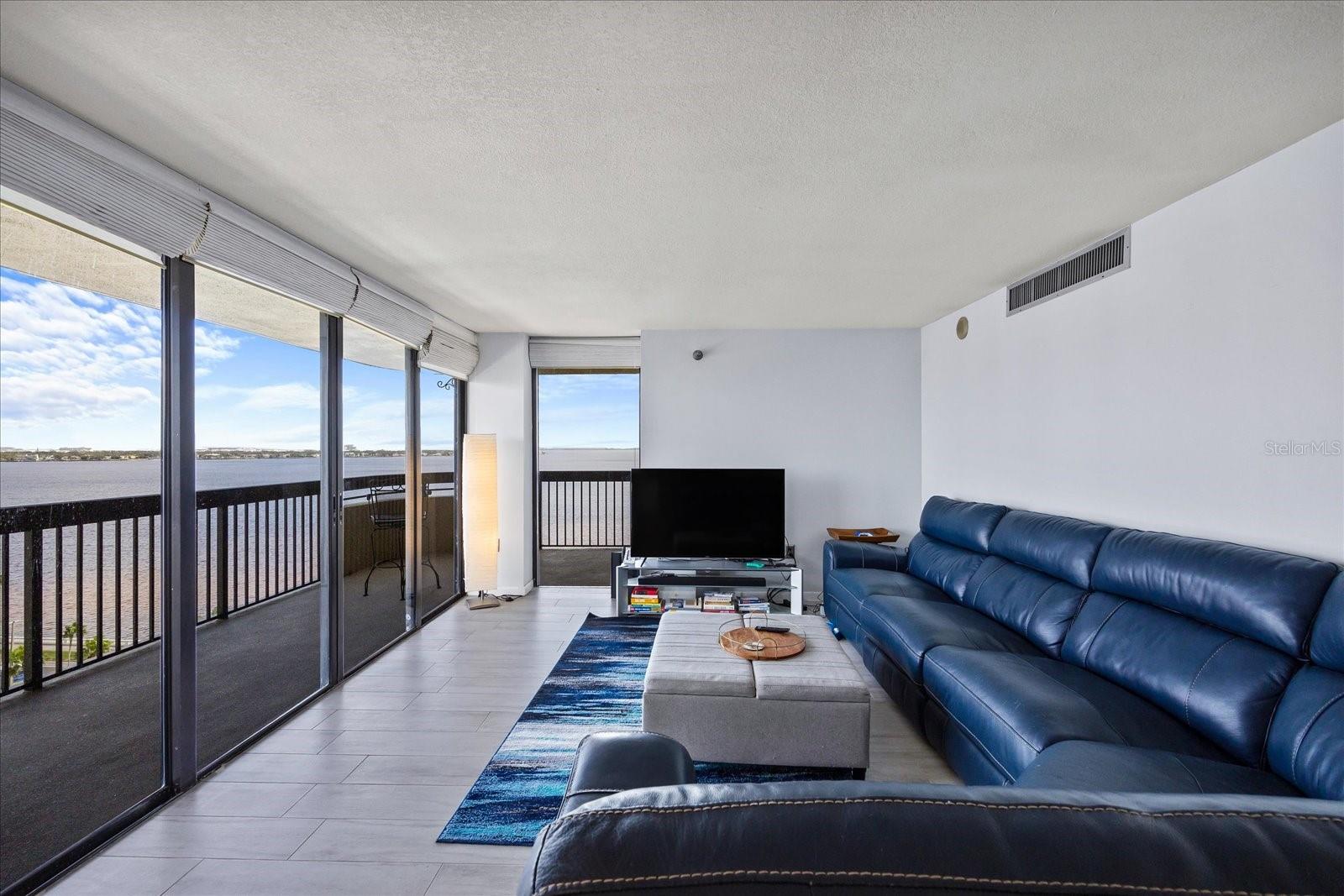 Living Space with Floor to Ceiling Windows