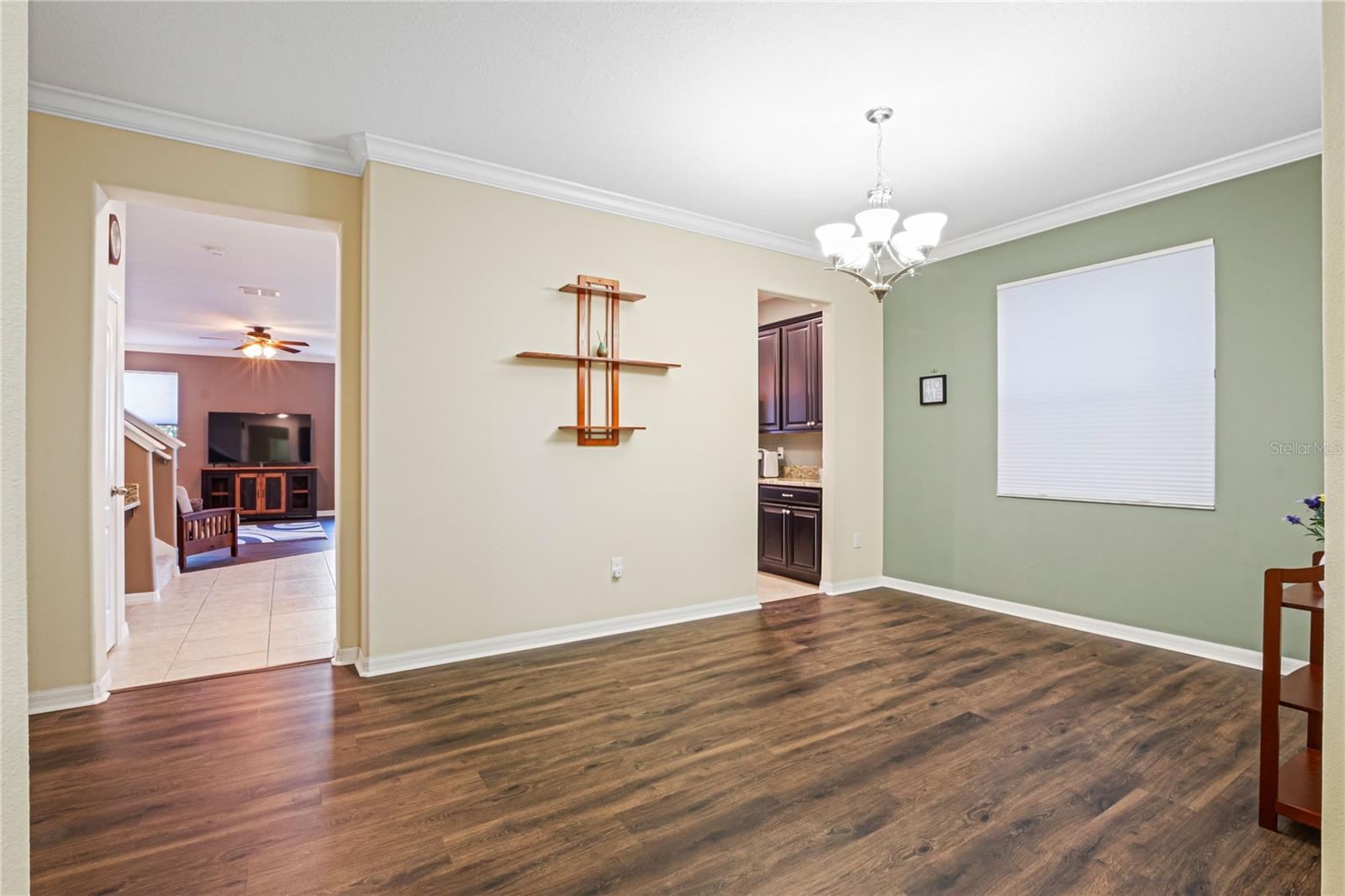 Spacious dining room.