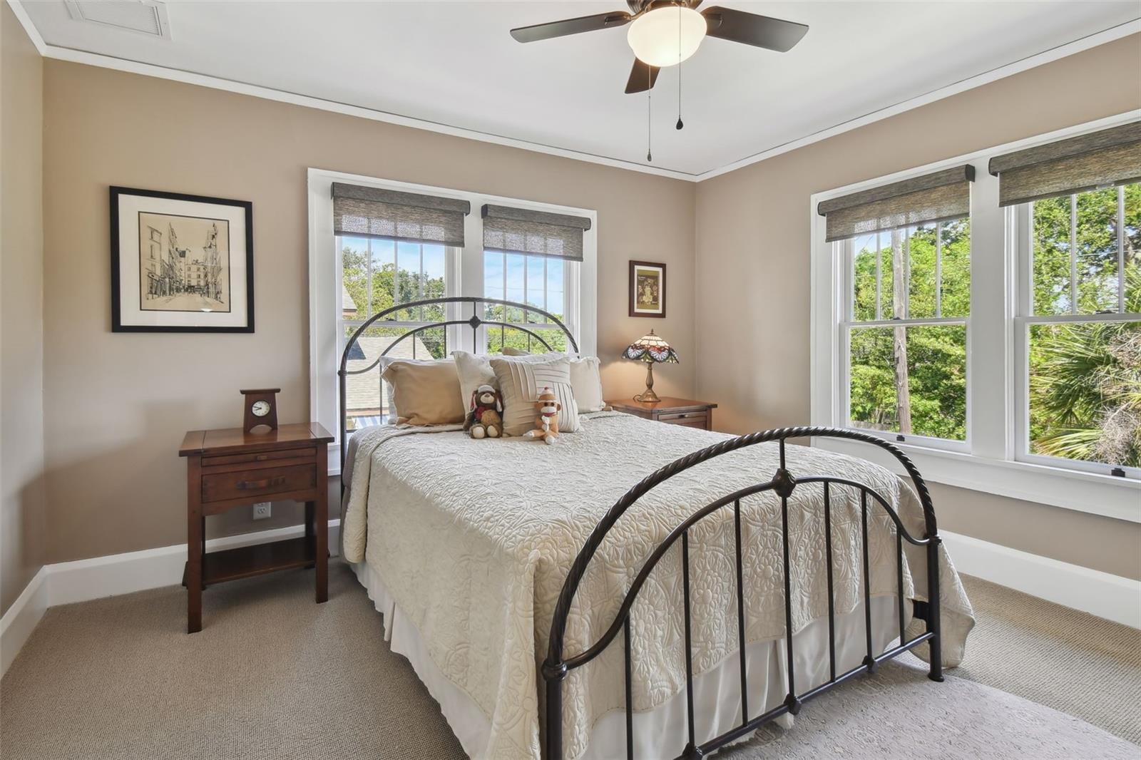 Spacious guest bedroom