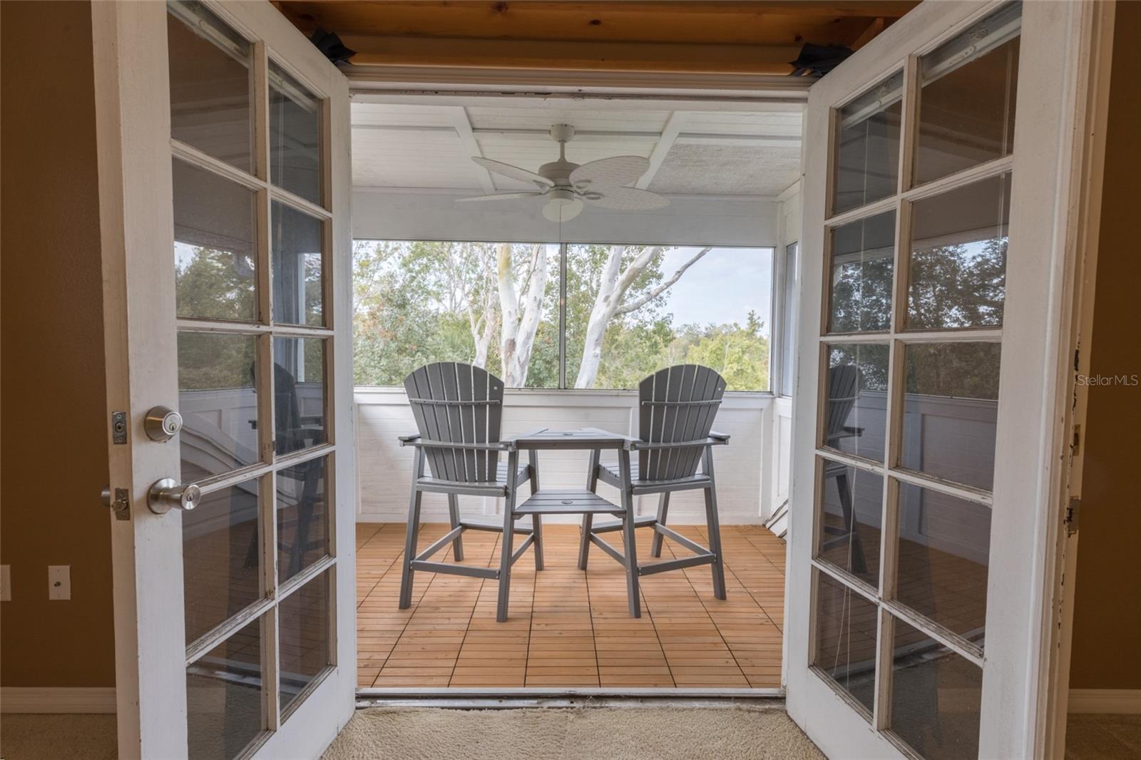 Primary Bedroom' Private Screened Balcony