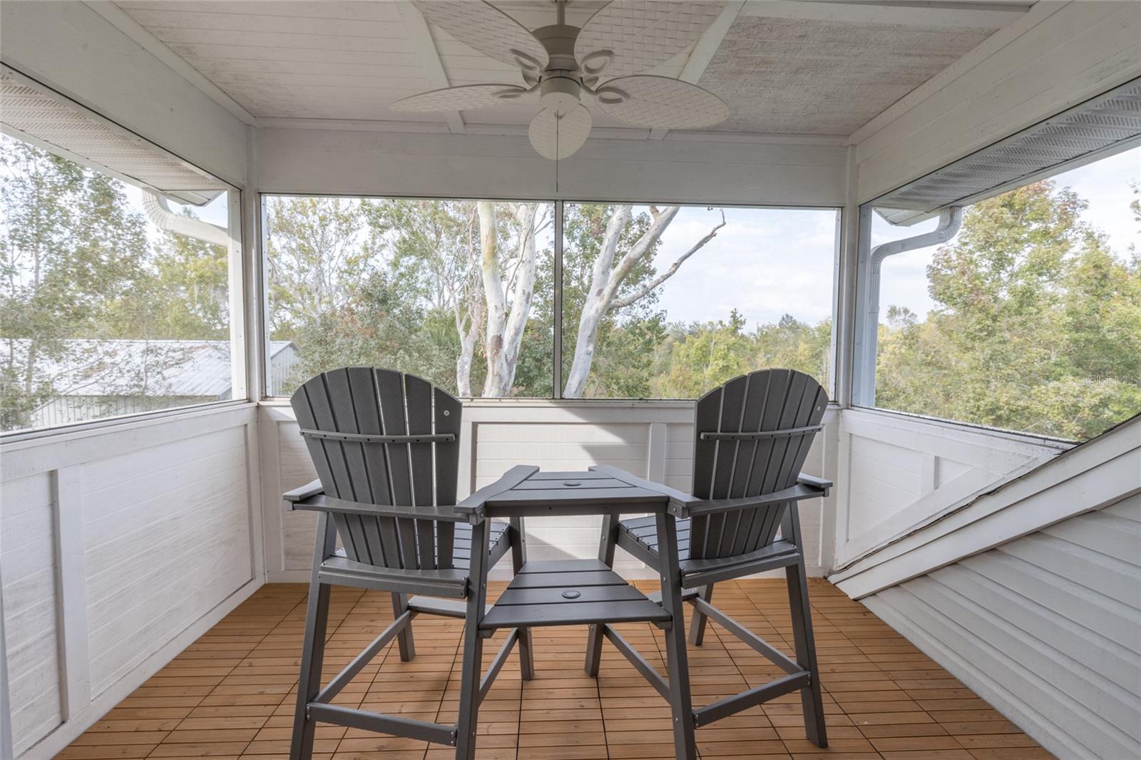 Primary Bedroom' Private Screened Balcony