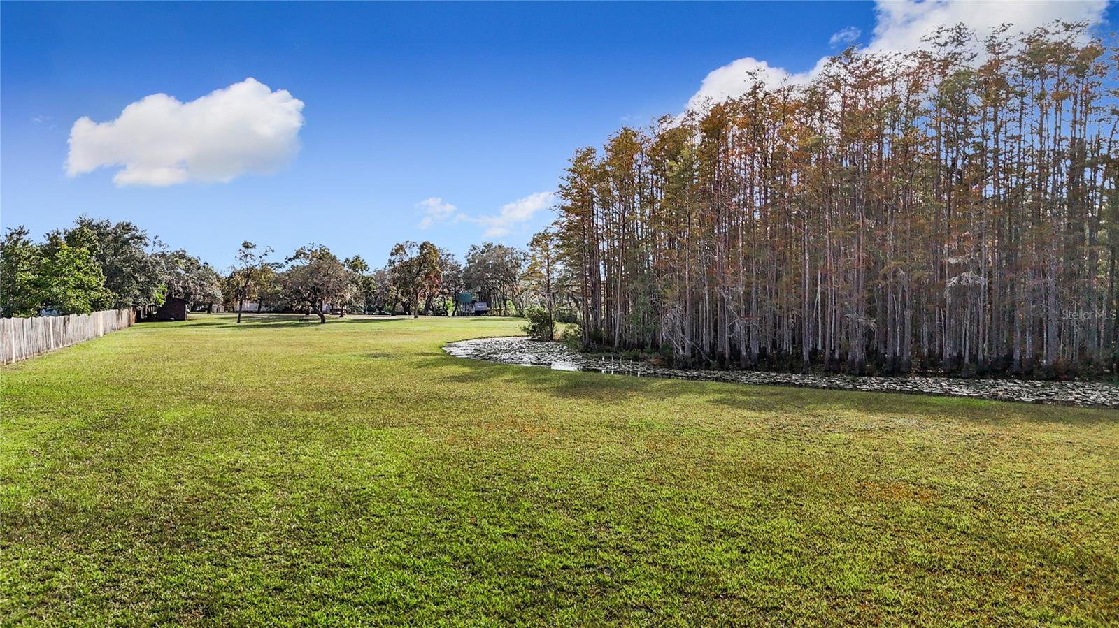 Retention pond looking towards home