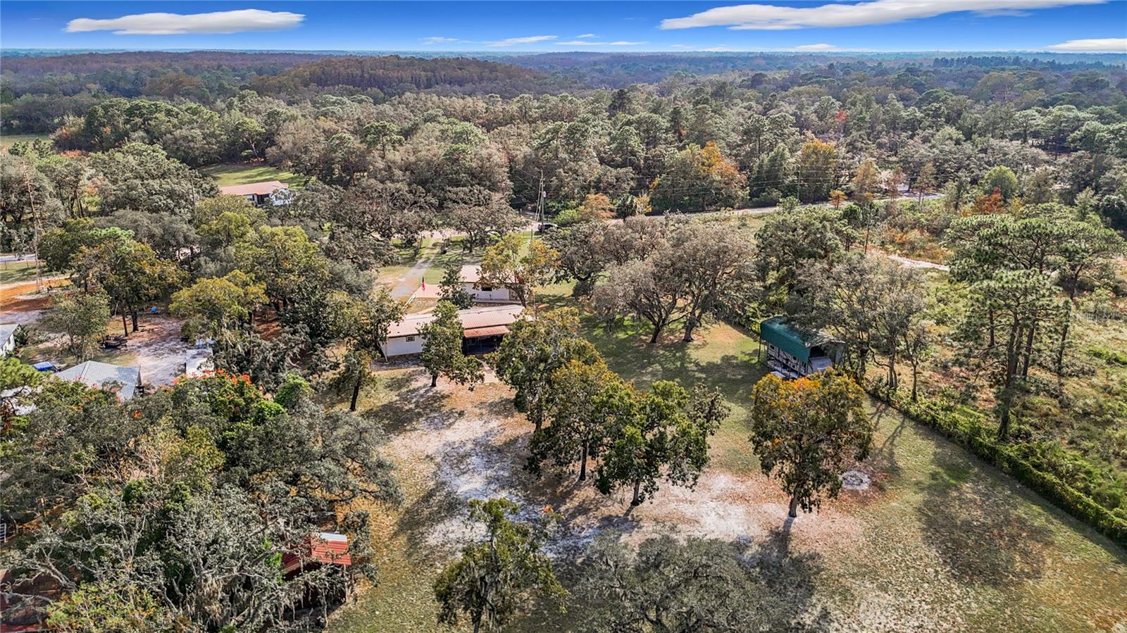 Rear view looking towards driveway