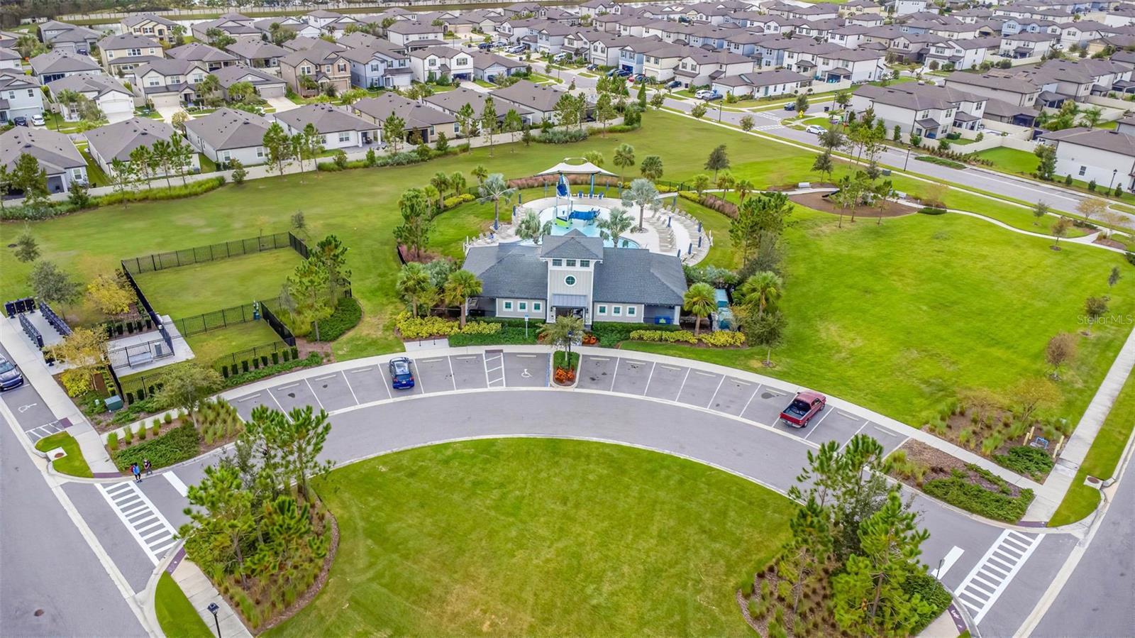 Amenity center at the front of the community at Wesbridge