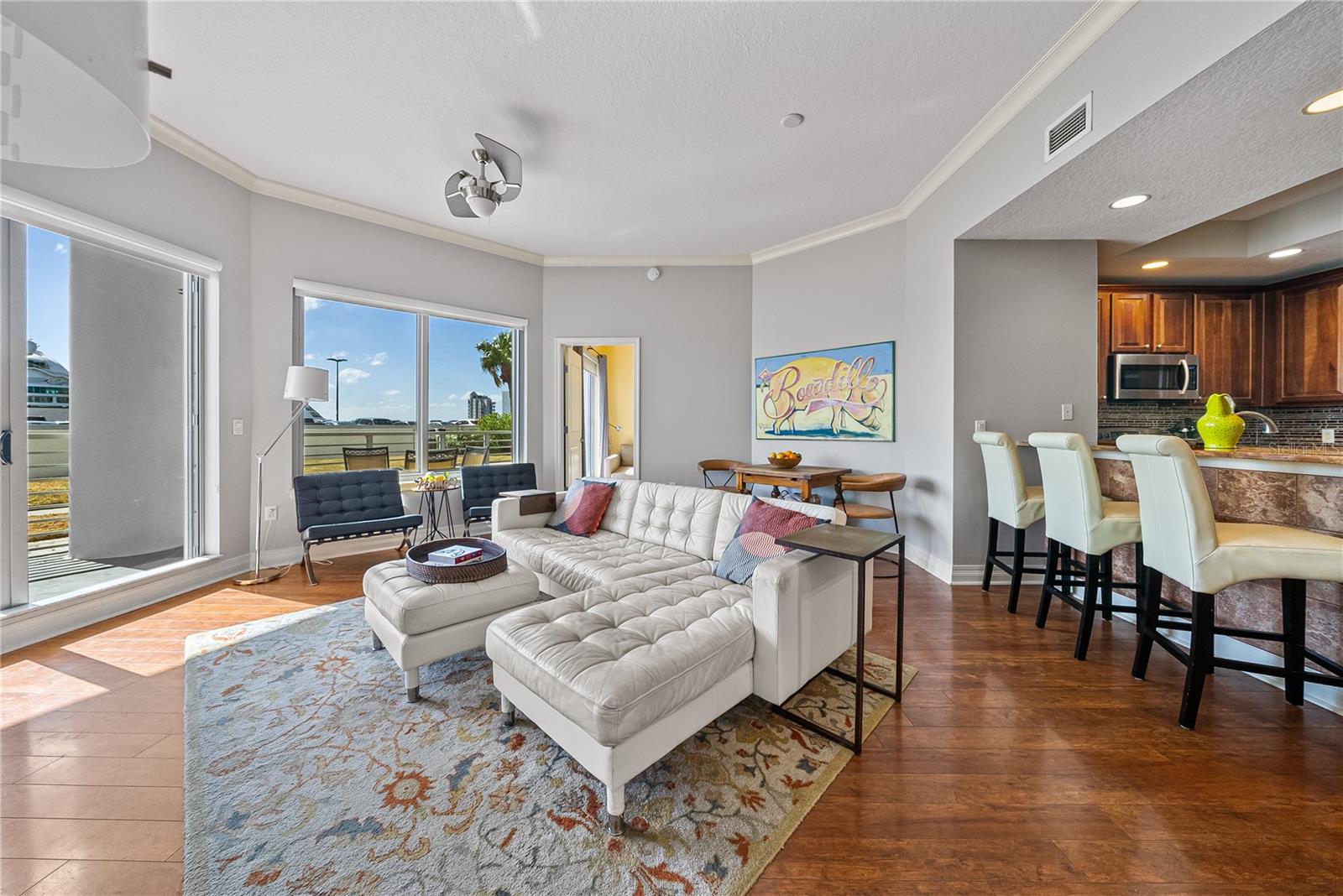 Very spacious open concept living room