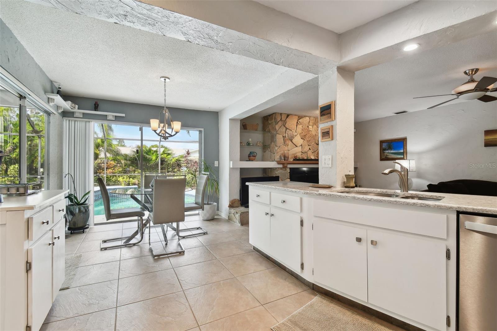 Kitchen leading into the breakfast nook