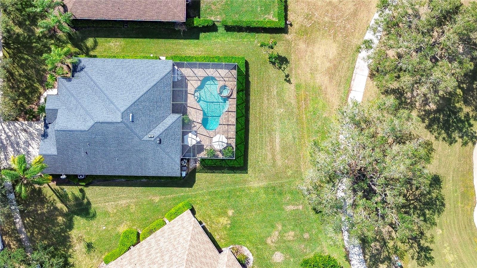 Beautiful backyard with NO backyard neighbors!