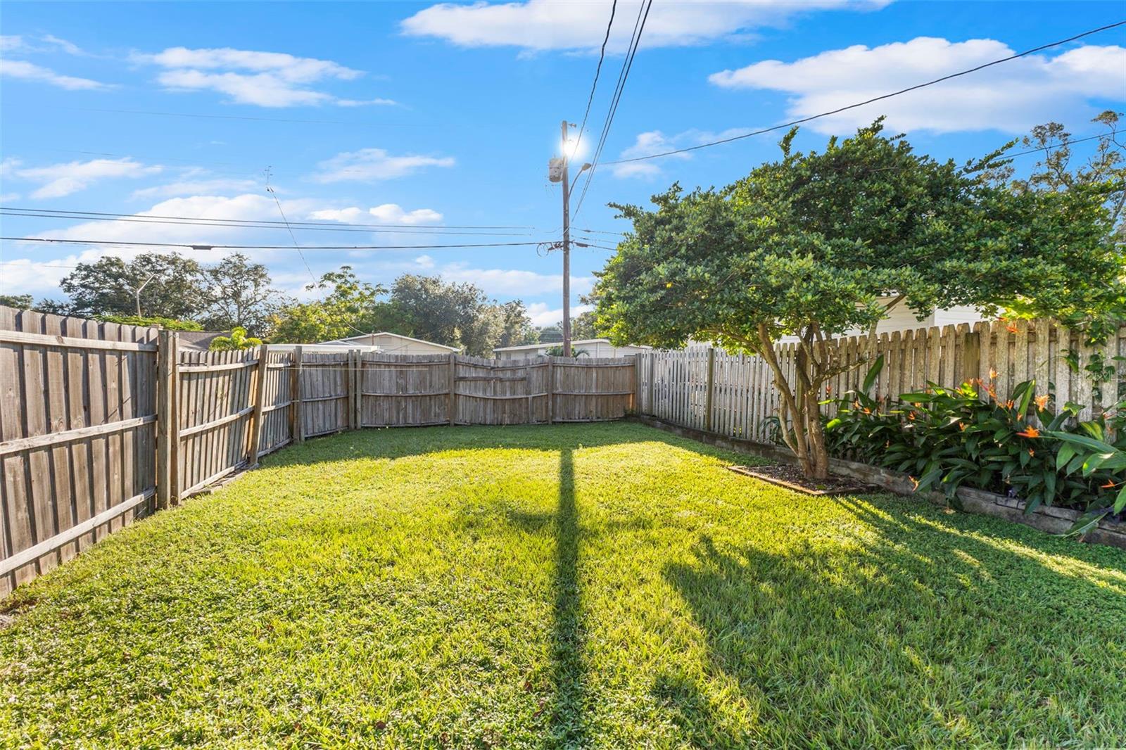 New Fence with gate from the driveway