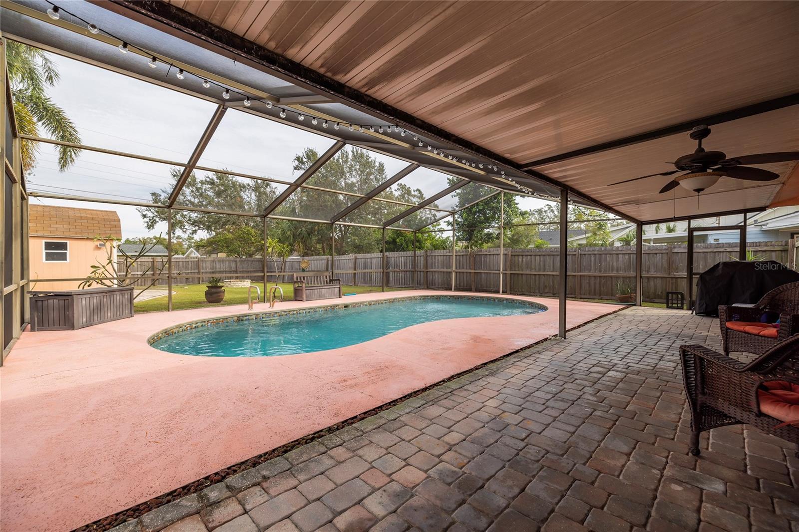 Screened-in Pool and patio