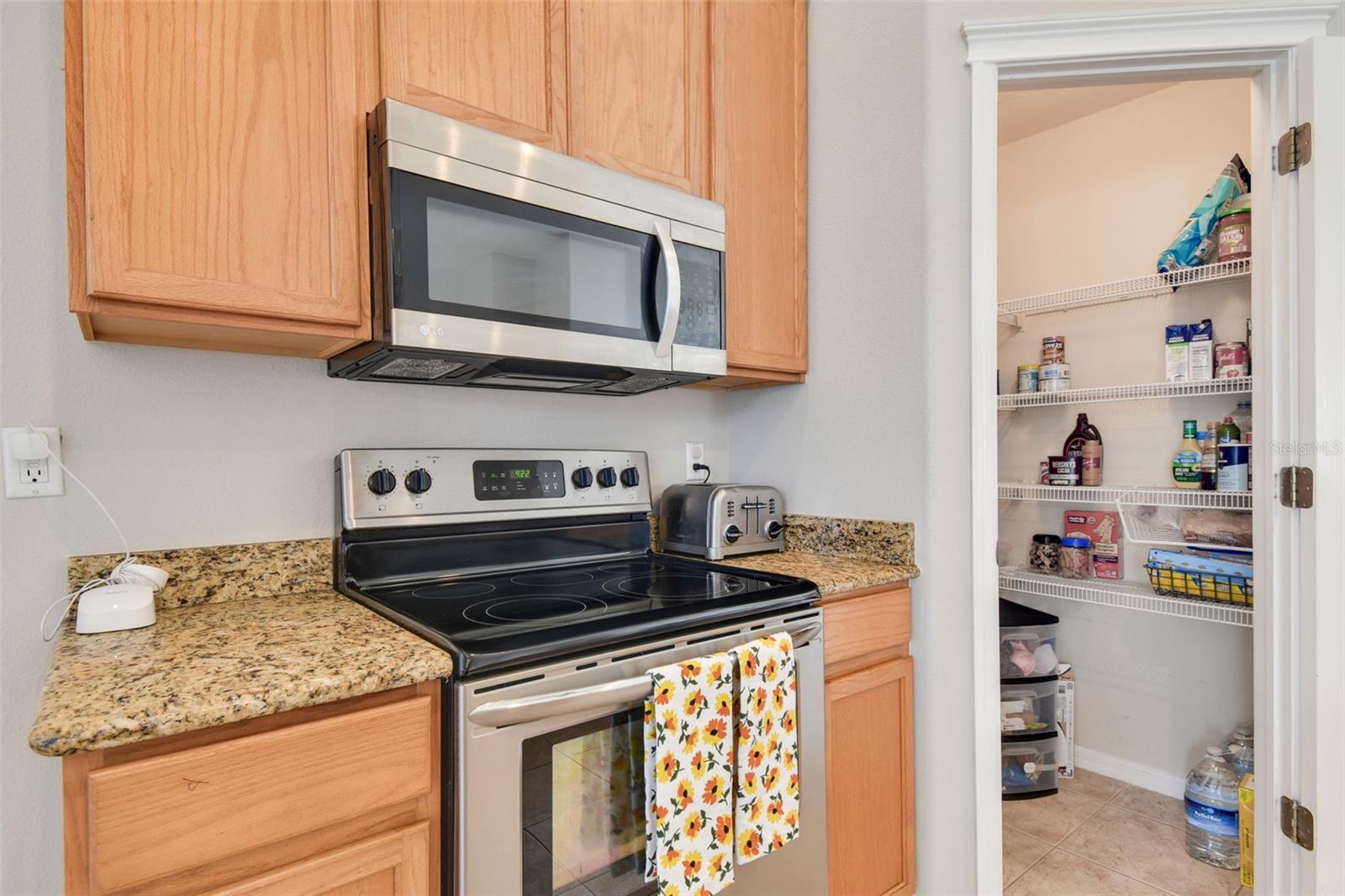 Range and Pantry Closet